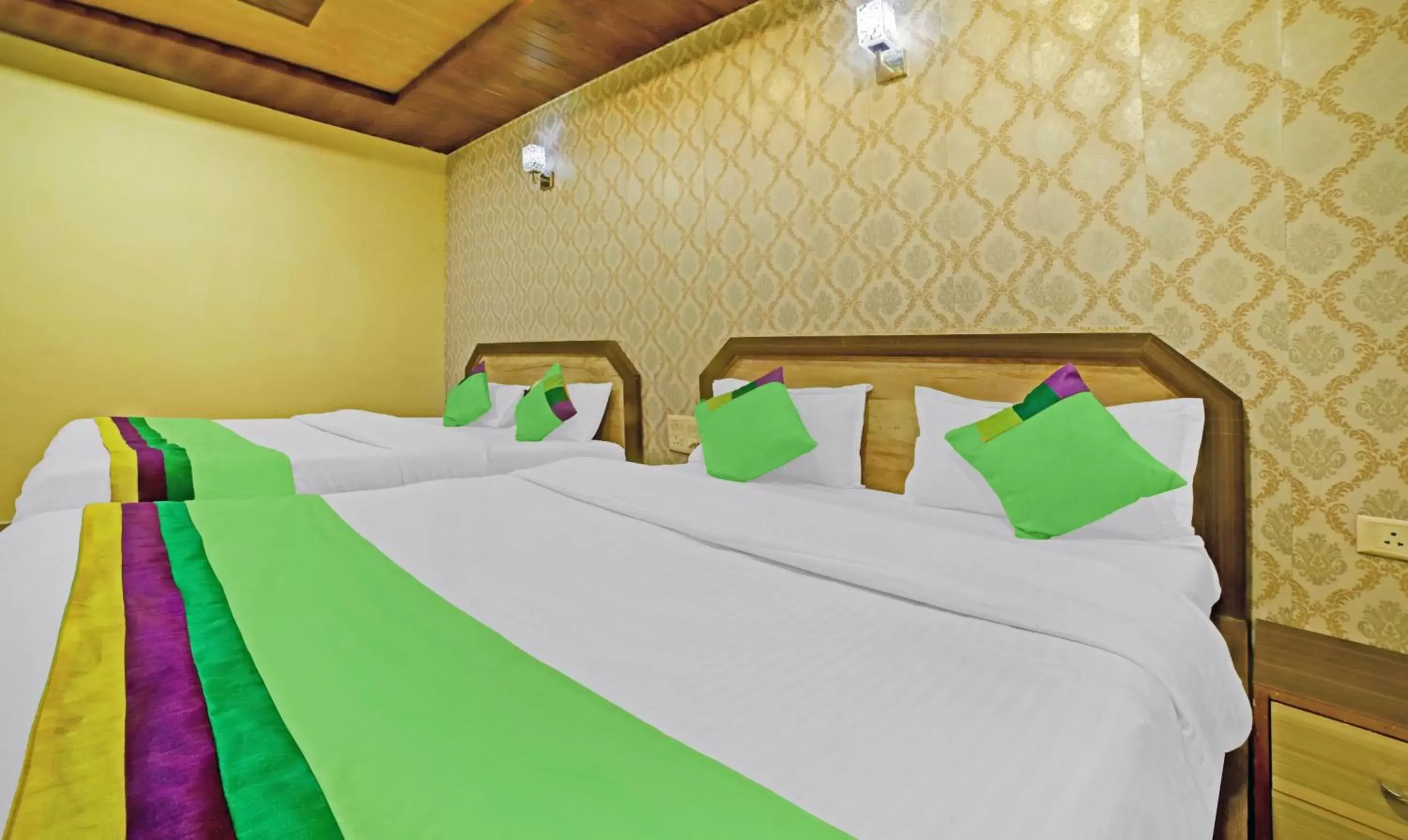 Bedroom, Bed in Treebo Balaji Excellency with Pool & Spa Bedroom, Bed in Treebo Balaji Excellency with Pool & Spa