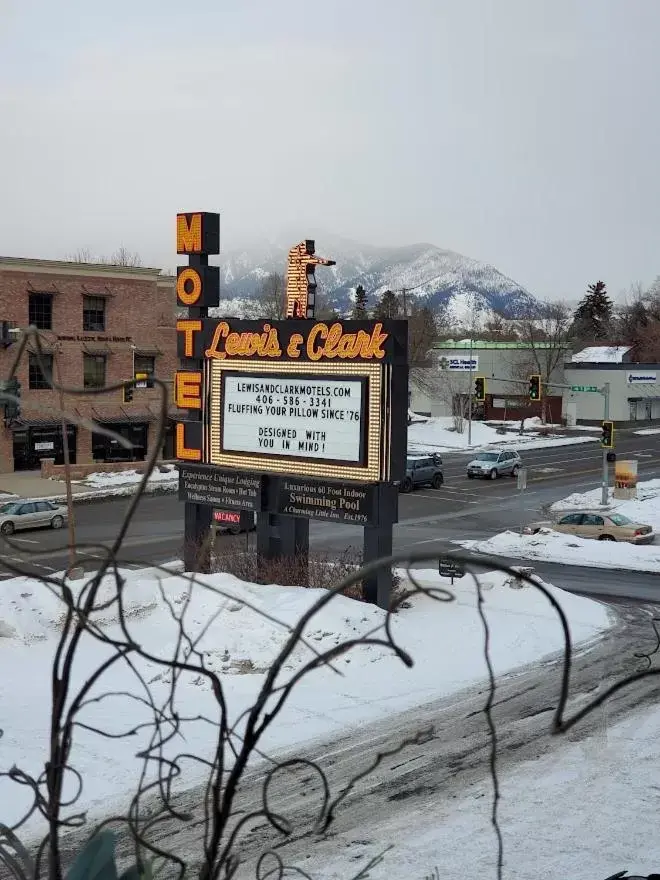 Winter in Bozeman Lewis & Clark Motel