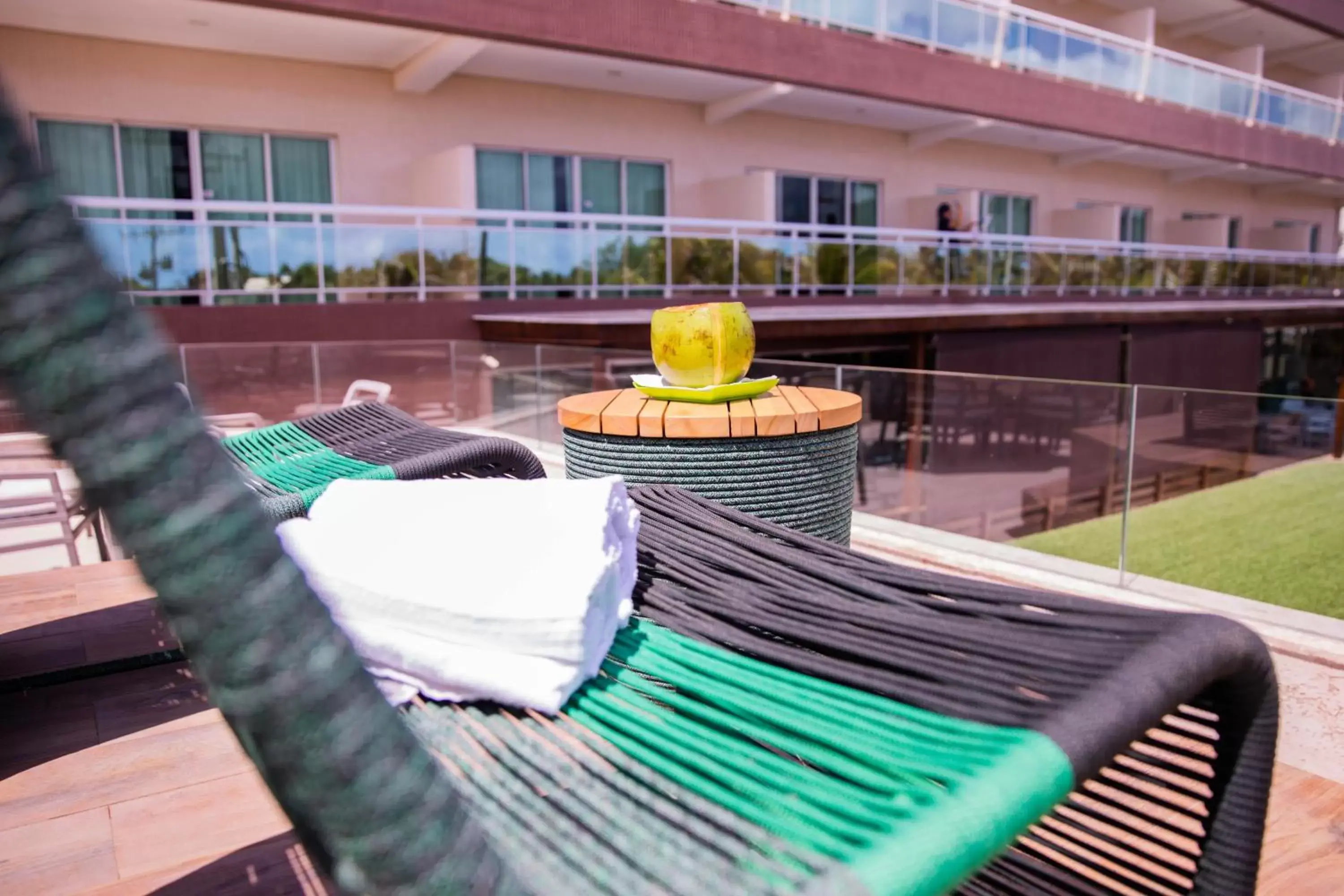 Balcony/Terrace, Swimming Pool in Crocobeach Hotel