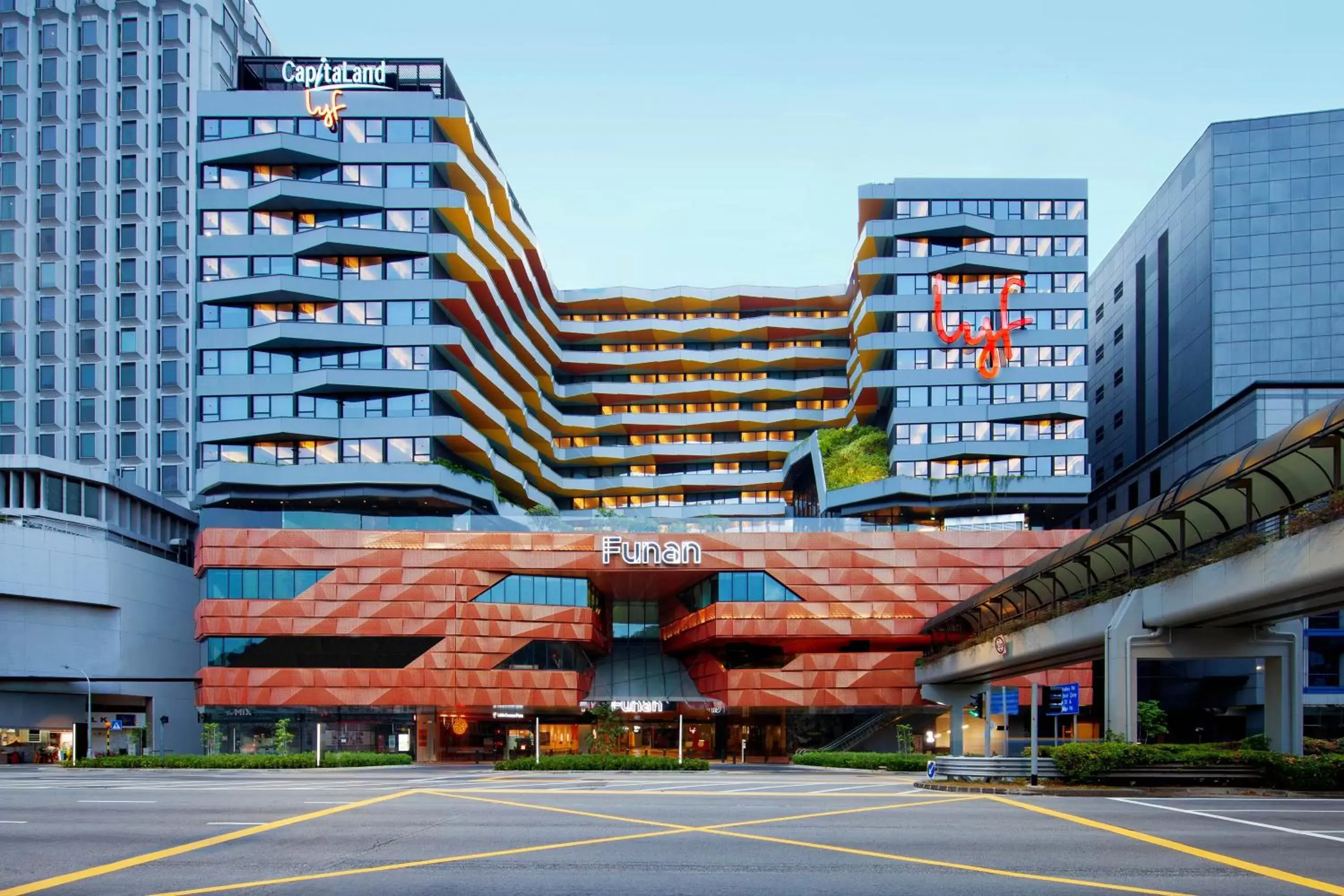 Facade/entrance, Property Building in lyf Funan Singapore