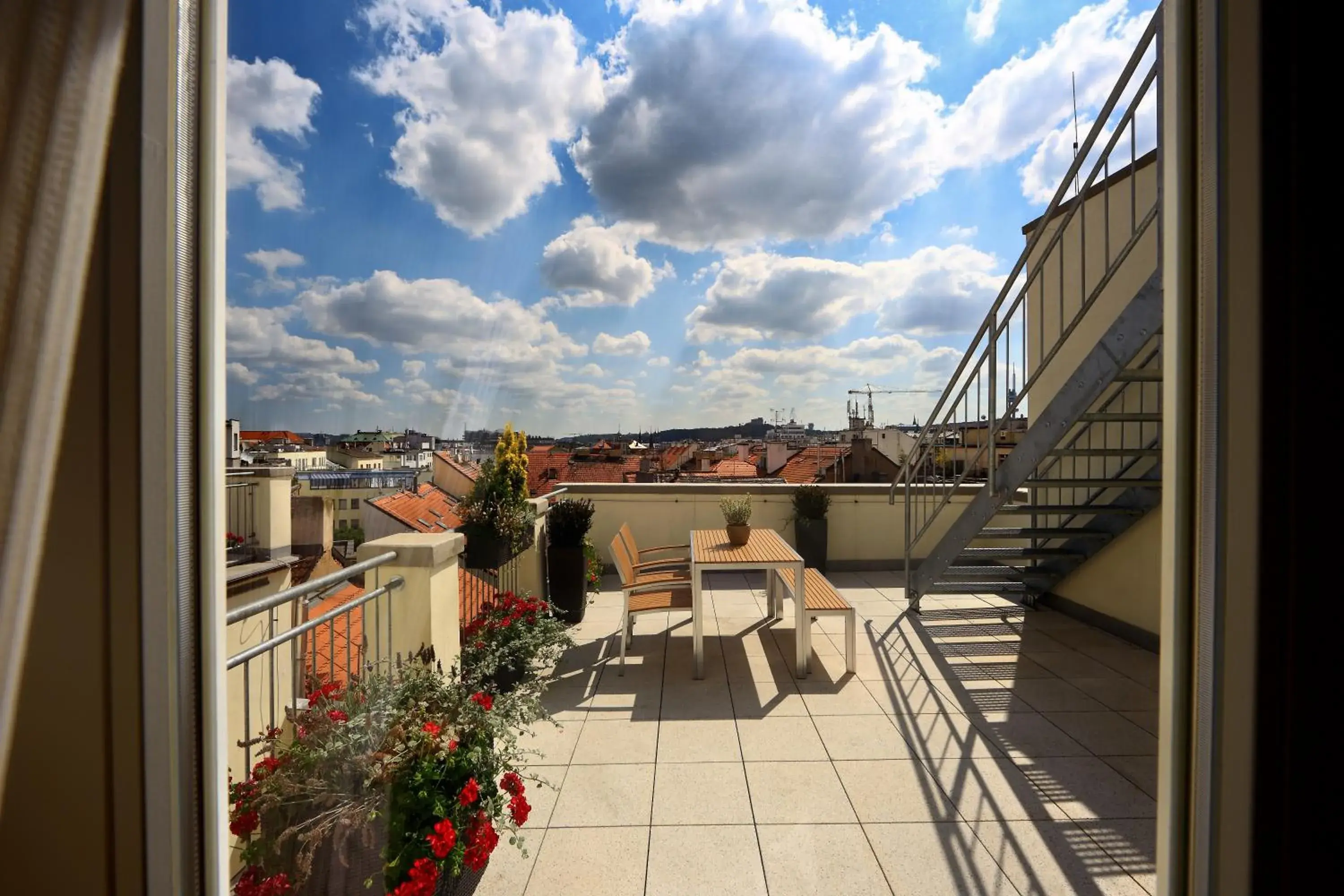 View (from property/room), Balcony/Terrace in Salvator Superior Apartments