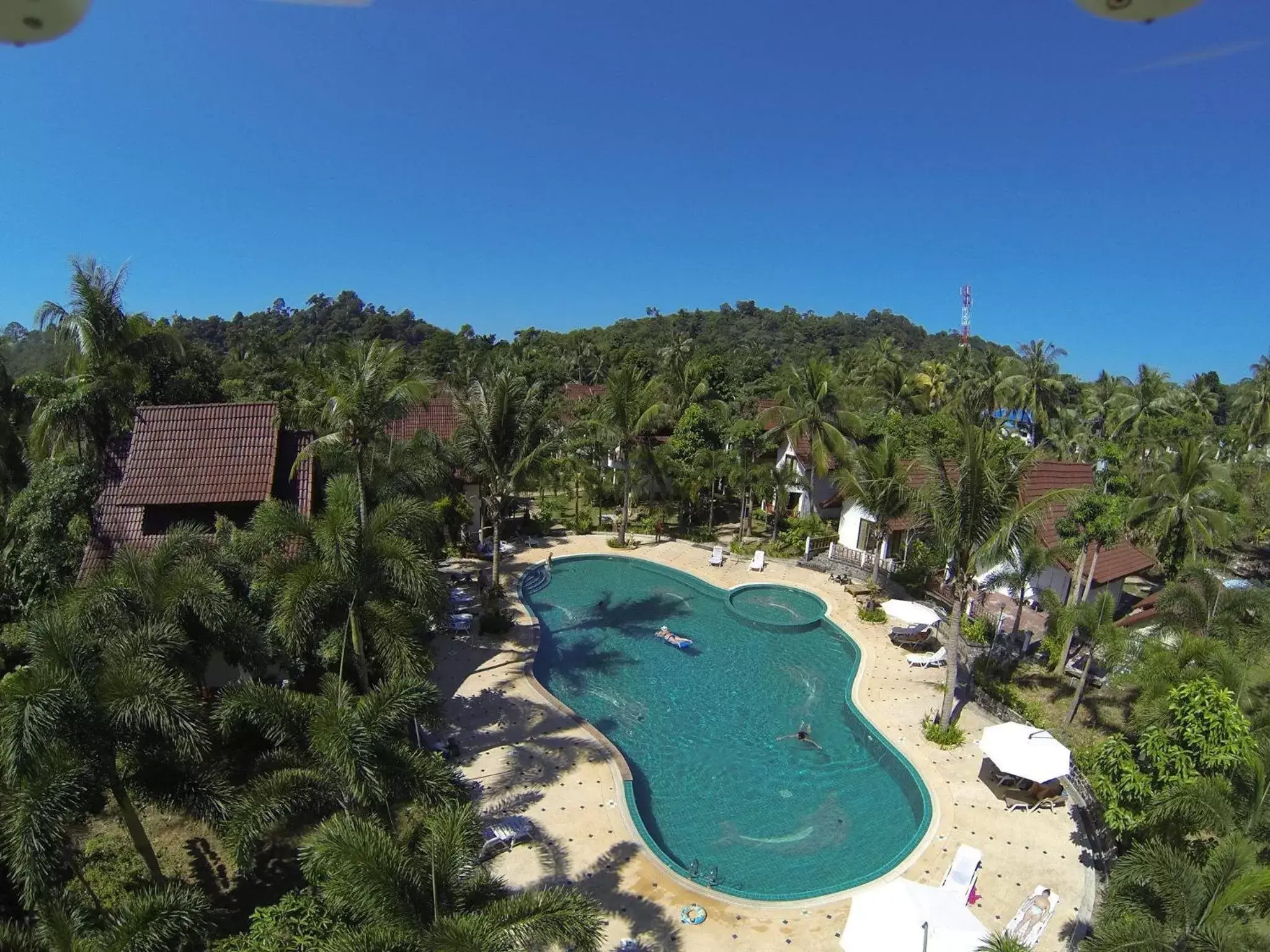 Bird's eye view, Pool View in Koh Chang Thai Garden Hill Resort