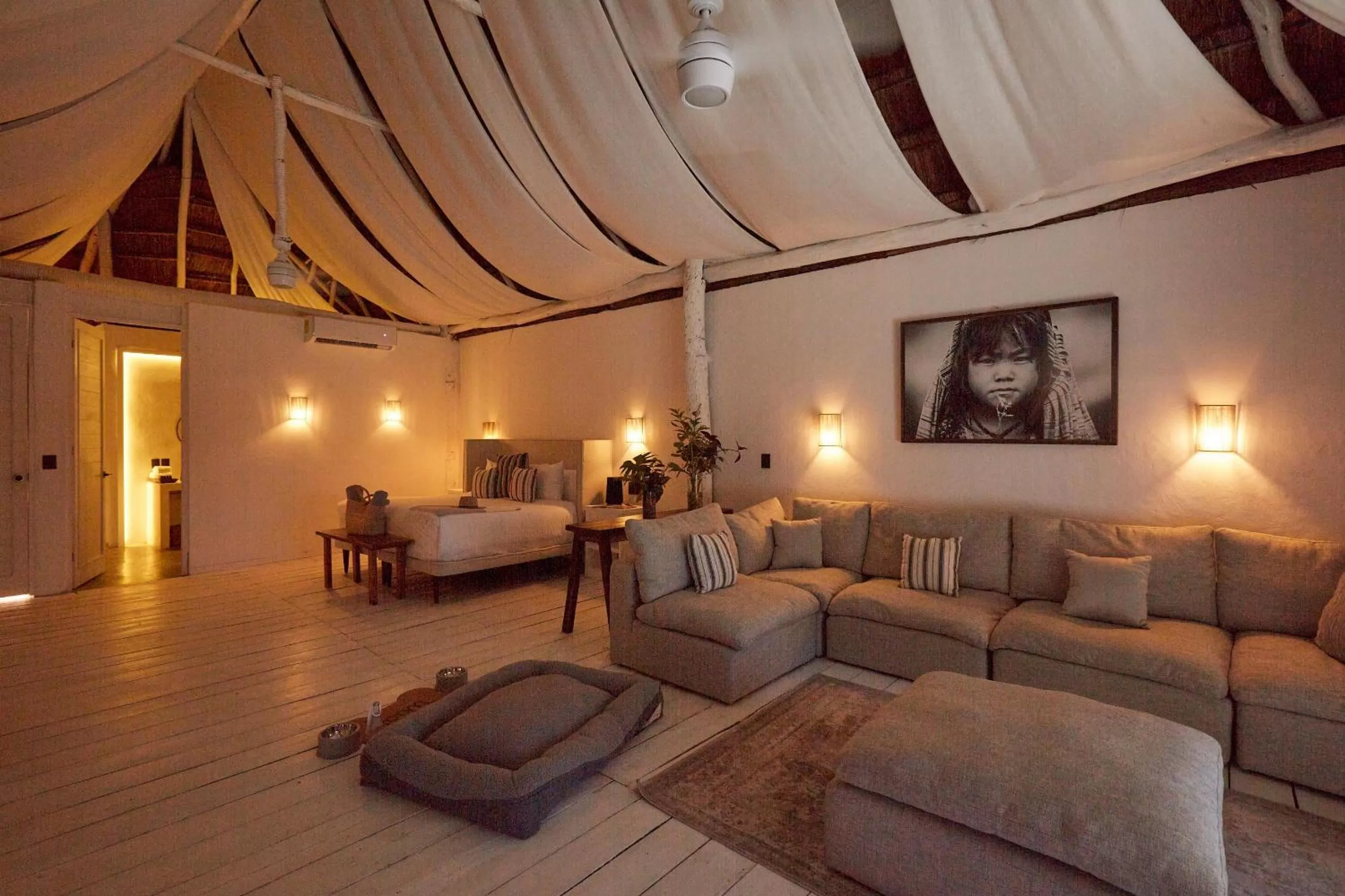 Living room in Roc Luxe Tulum