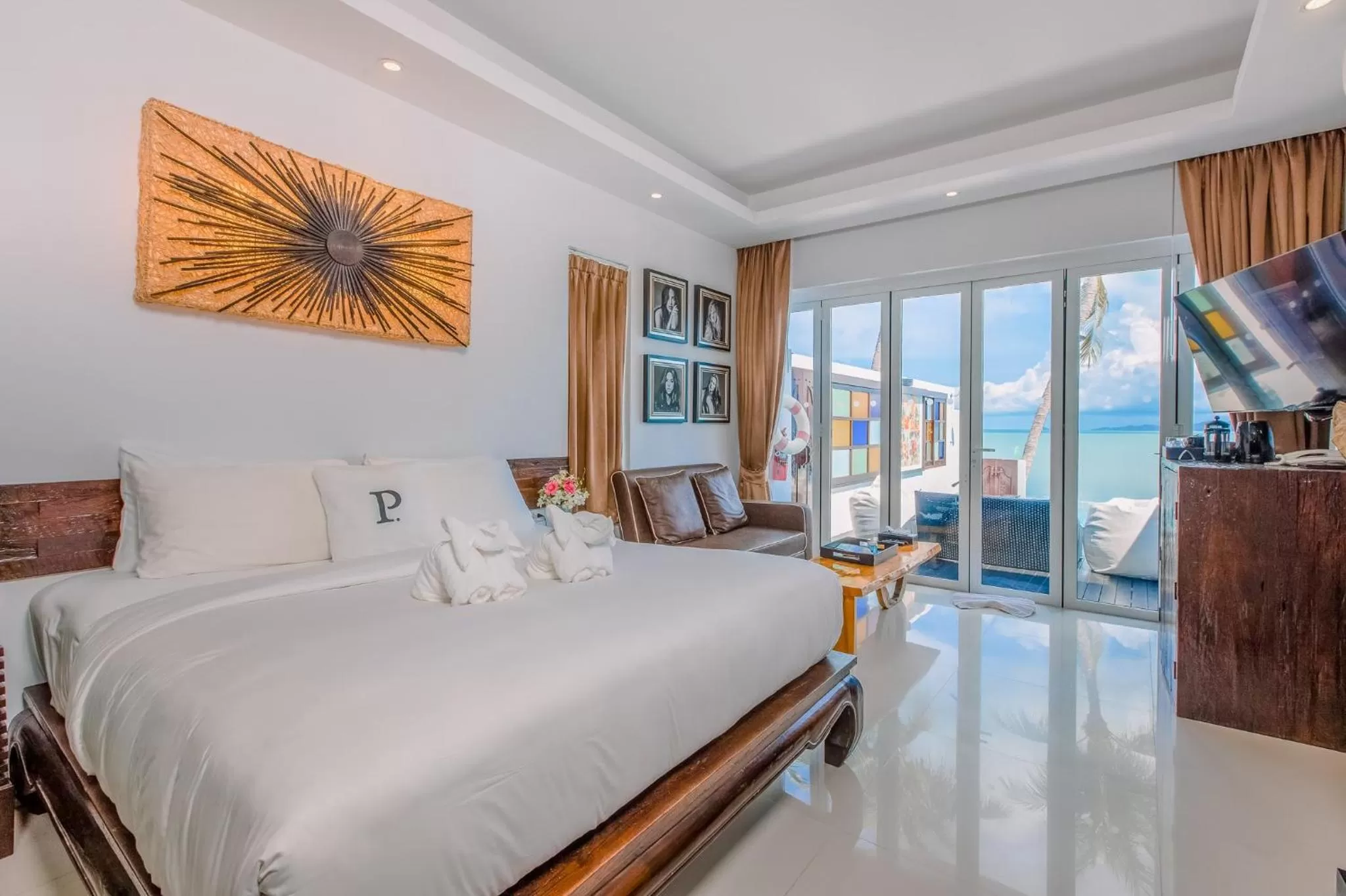 View (from property/room), Bed in The Privilege Hotel Ezra Beach Club