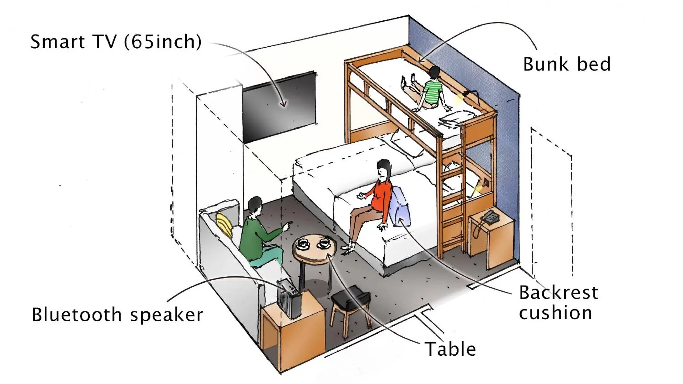 Photo of the whole room, Floor Plan in The B Akasaka-Mitsuke
