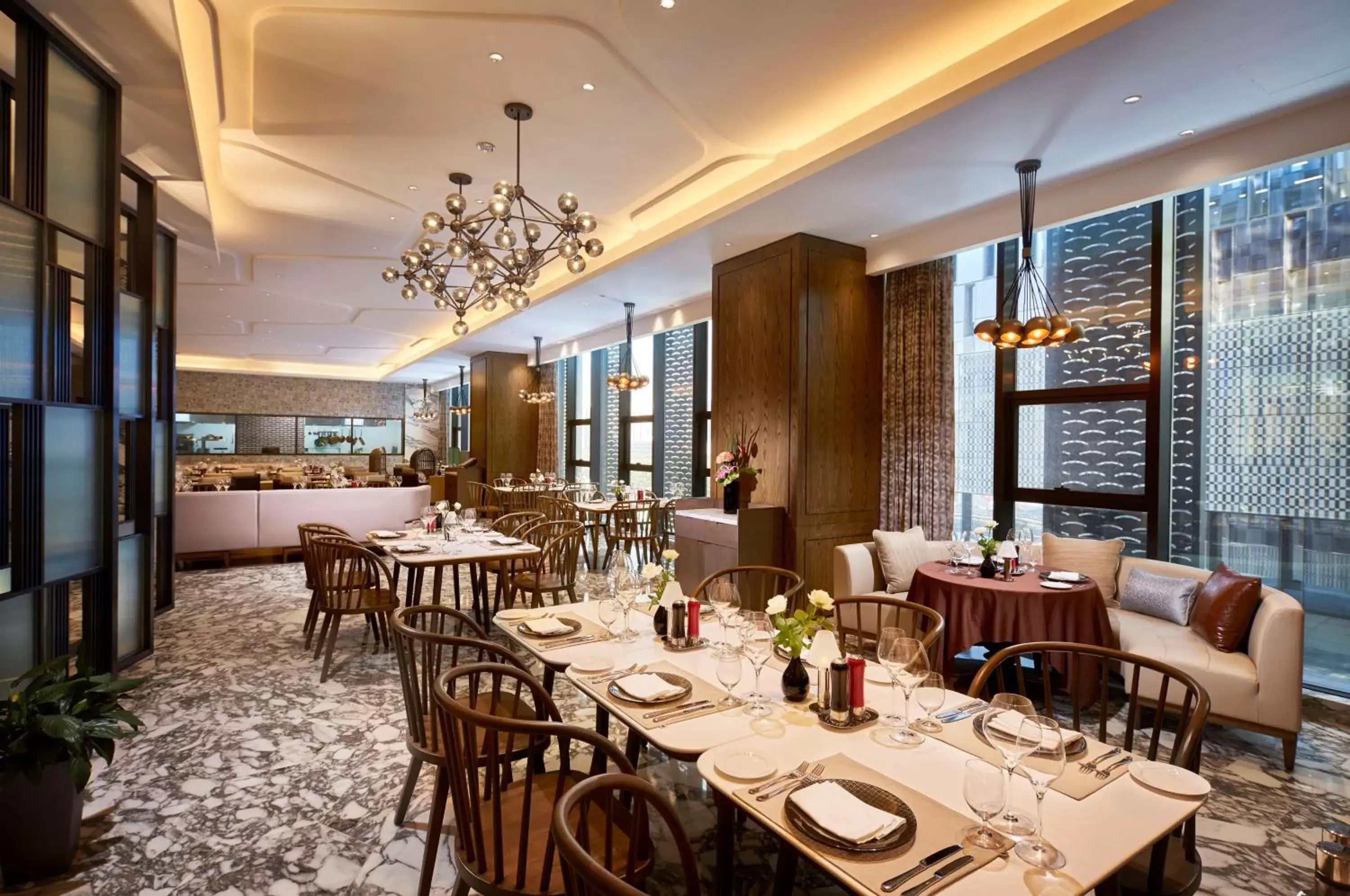 Lounge or bar, Restaurant/Places to Eat in Hilton Suzhou