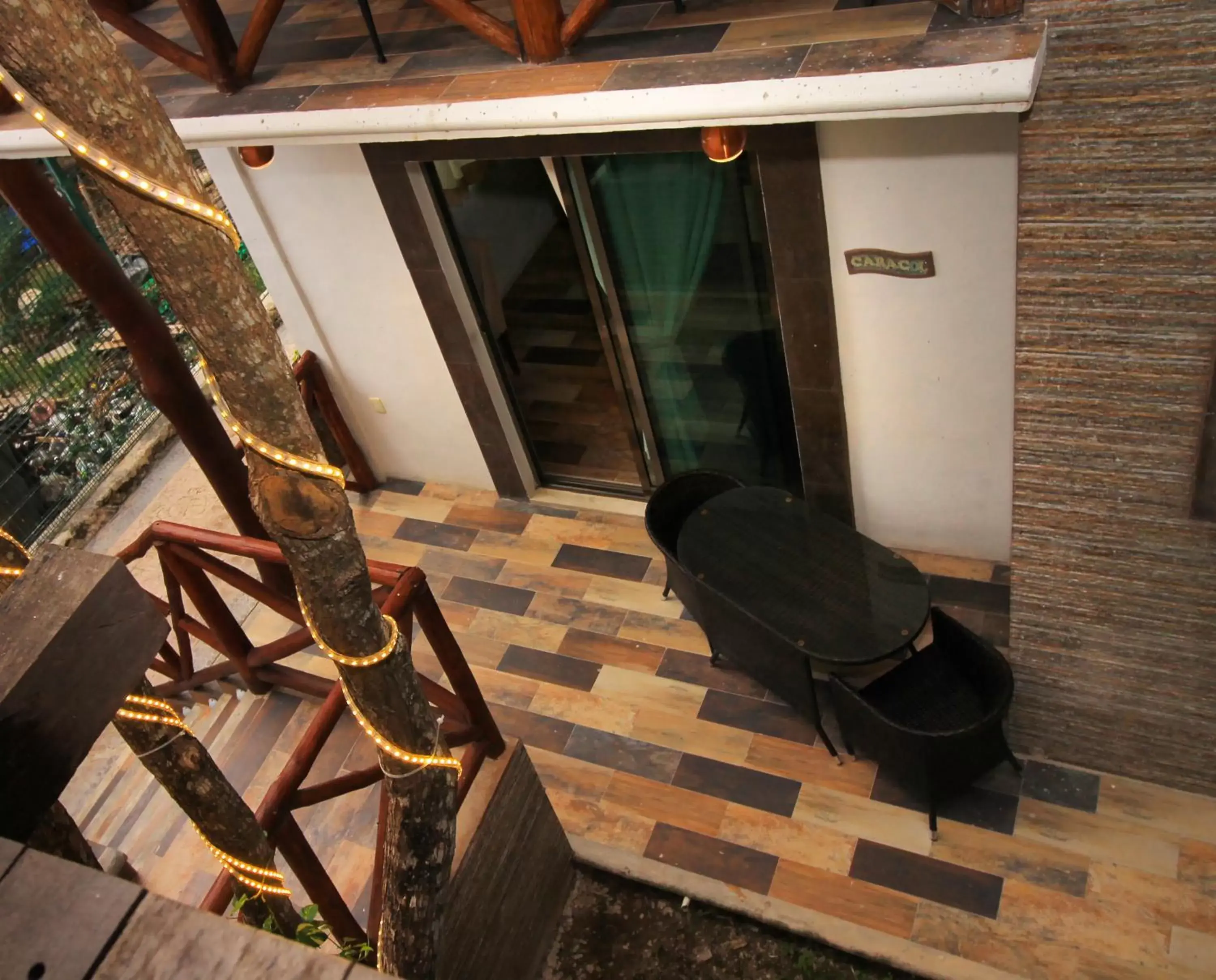 Balcony/Terrace in Hotel Pancho Villas Bacalar Vista a Laguna