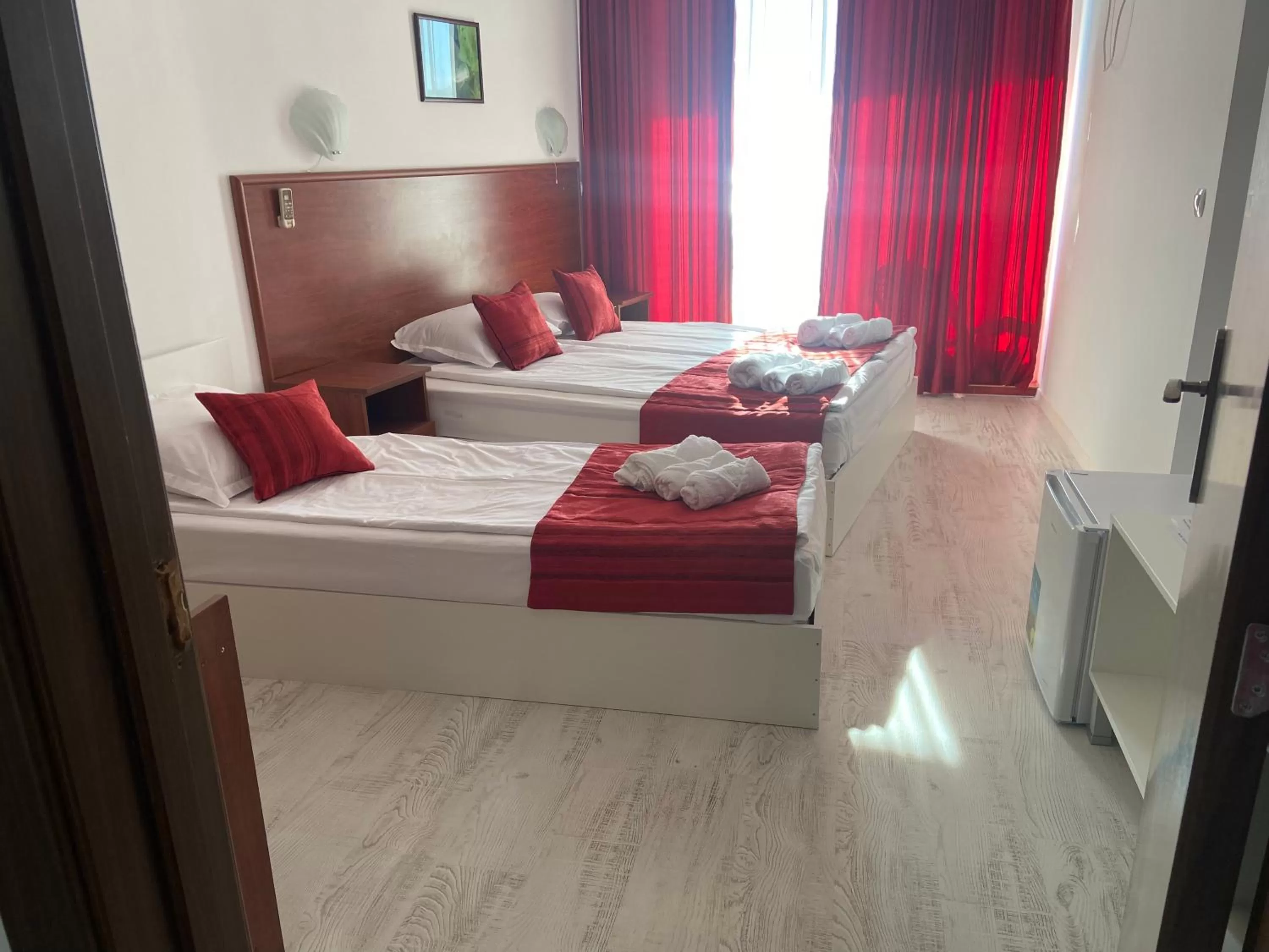 Bed in Ribarska Sreshta Family Hotel