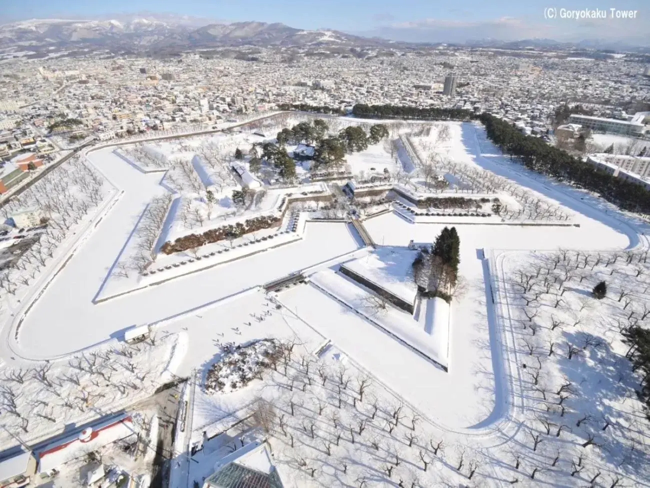 Nearby landmark, Bird's-eye View in Smile Hotel Premium Hakodate Goryokaku