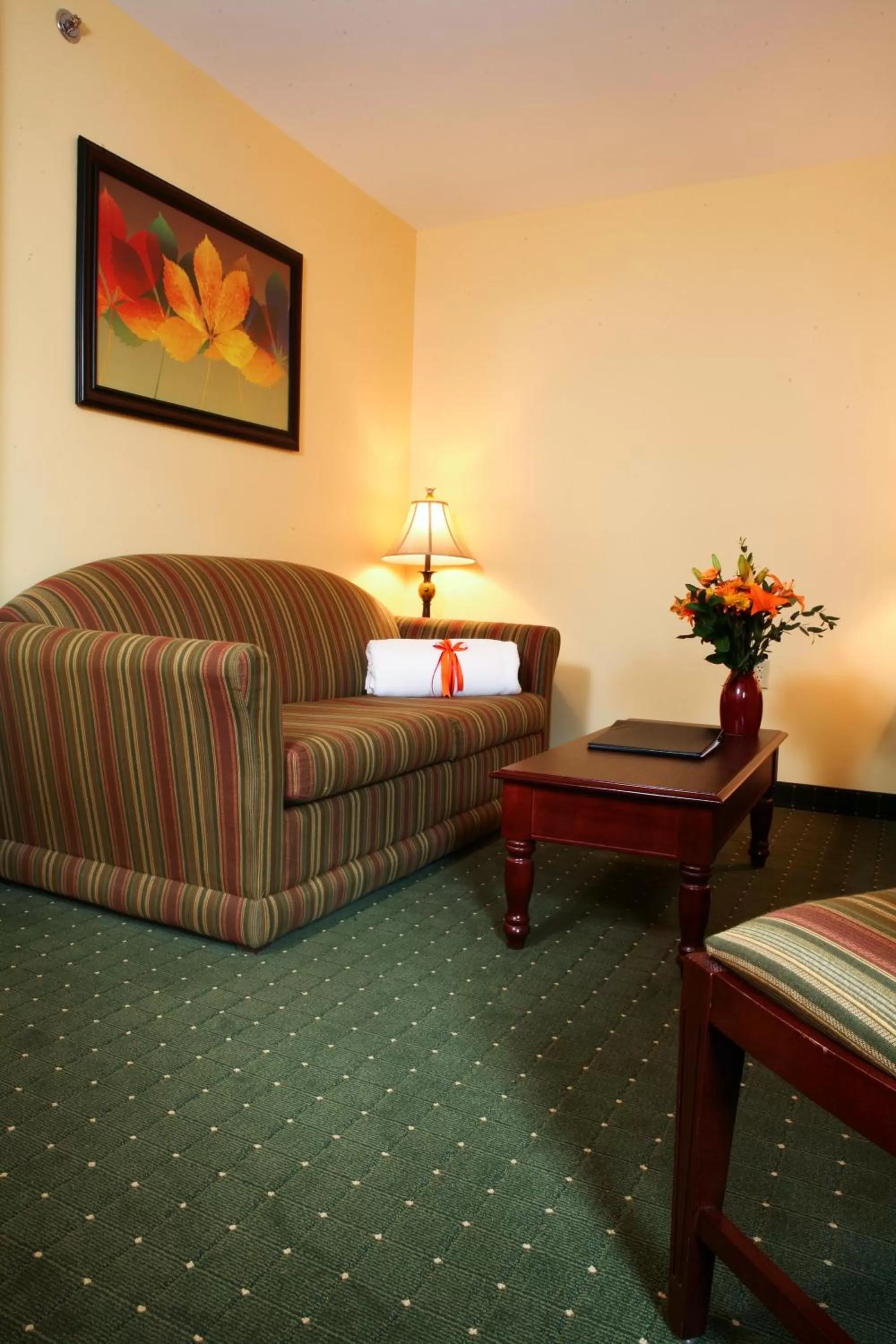 Seating area in Main Street Inn Blacksburg