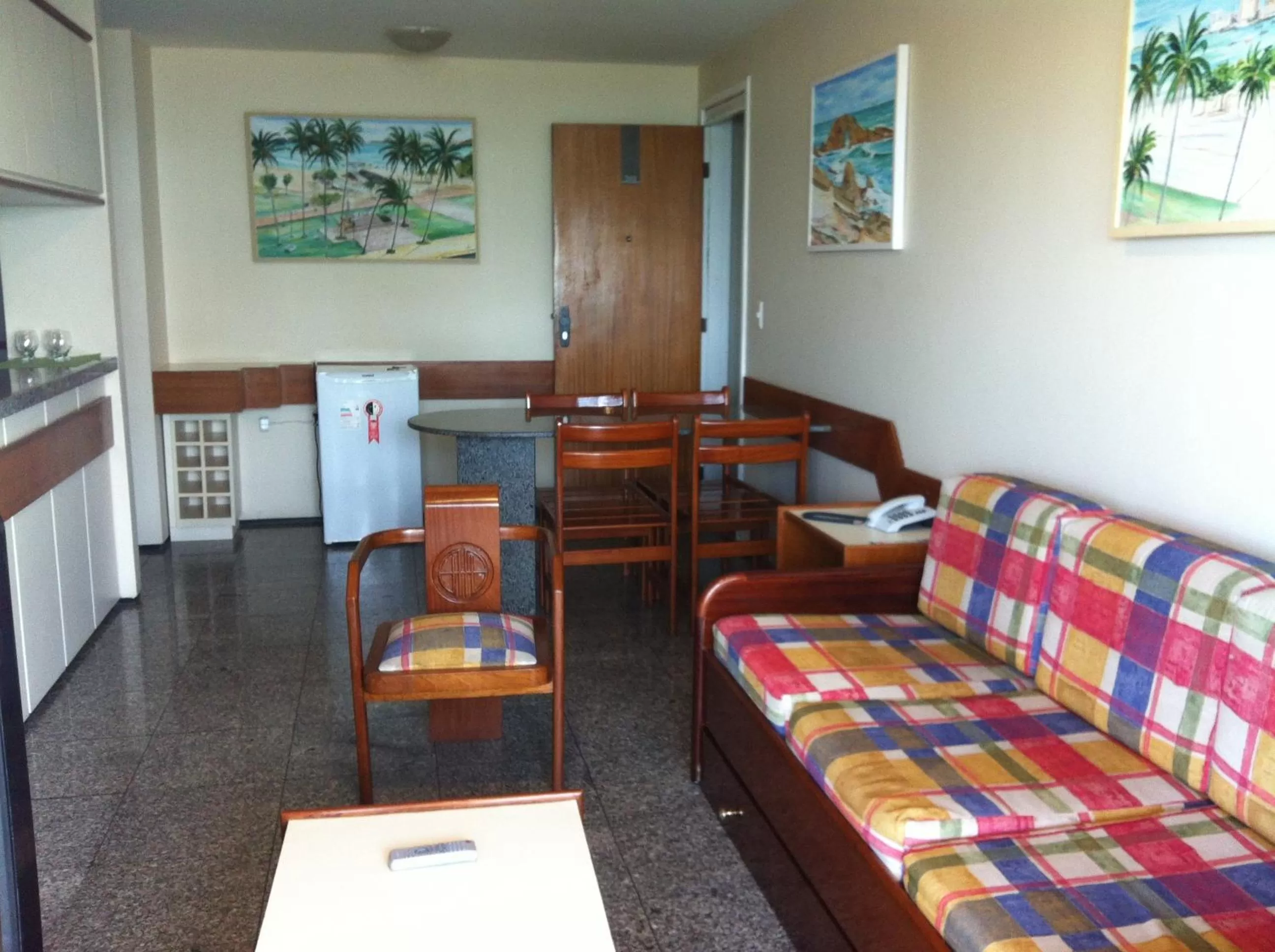 Seating area in Iracema Residence Hotel Flat