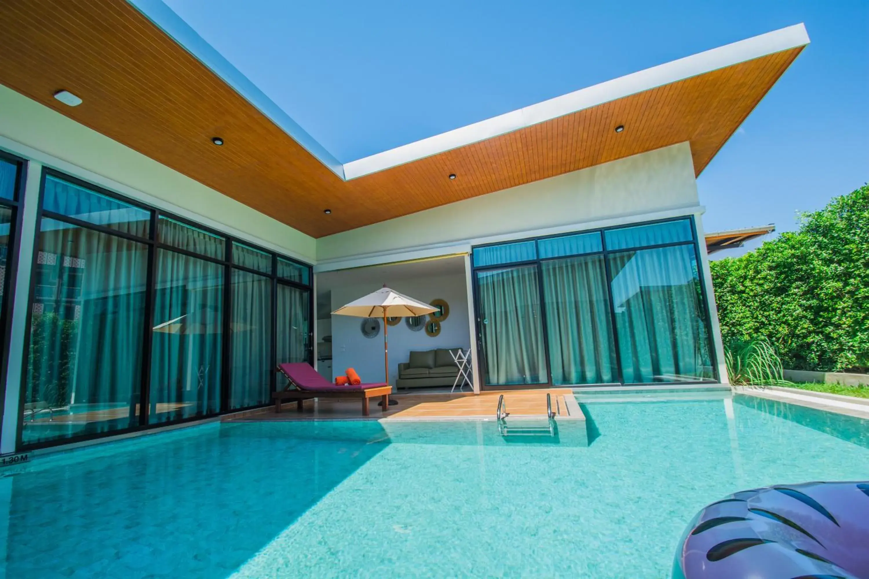 Pool view in Good Night Pool Villa Phuket - SHA Plus Pool view in Good Night Pool Villa Phuket - SHA Plus