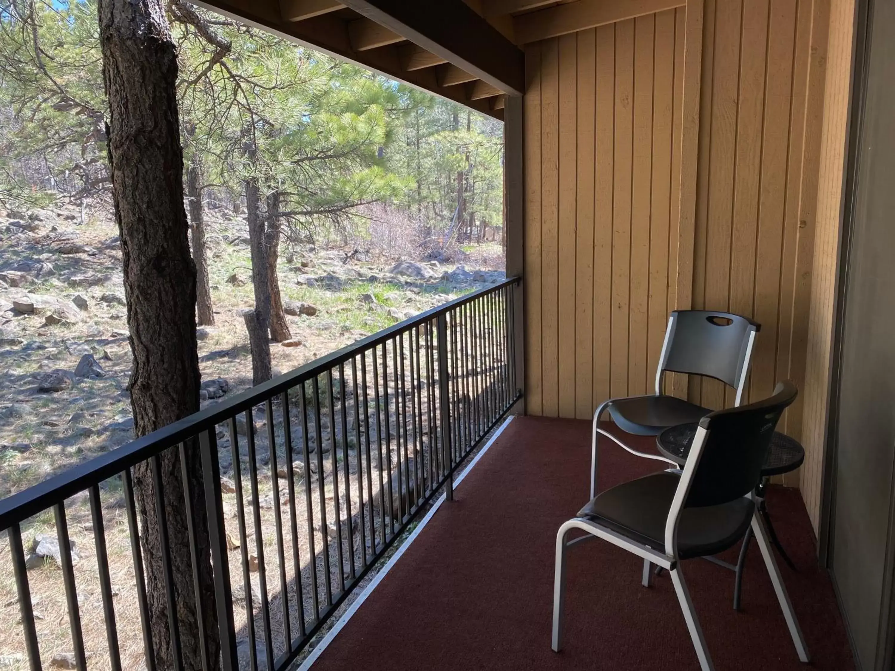 Balcony/Terrace in Motel In The Pines