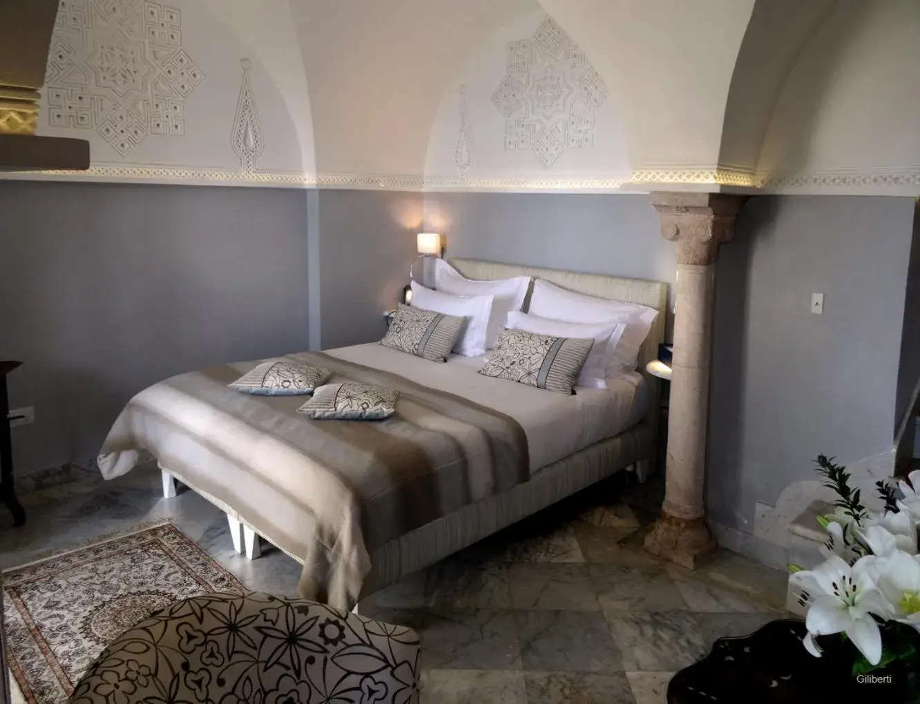 Bedroom, Bed in La Villa Bleue