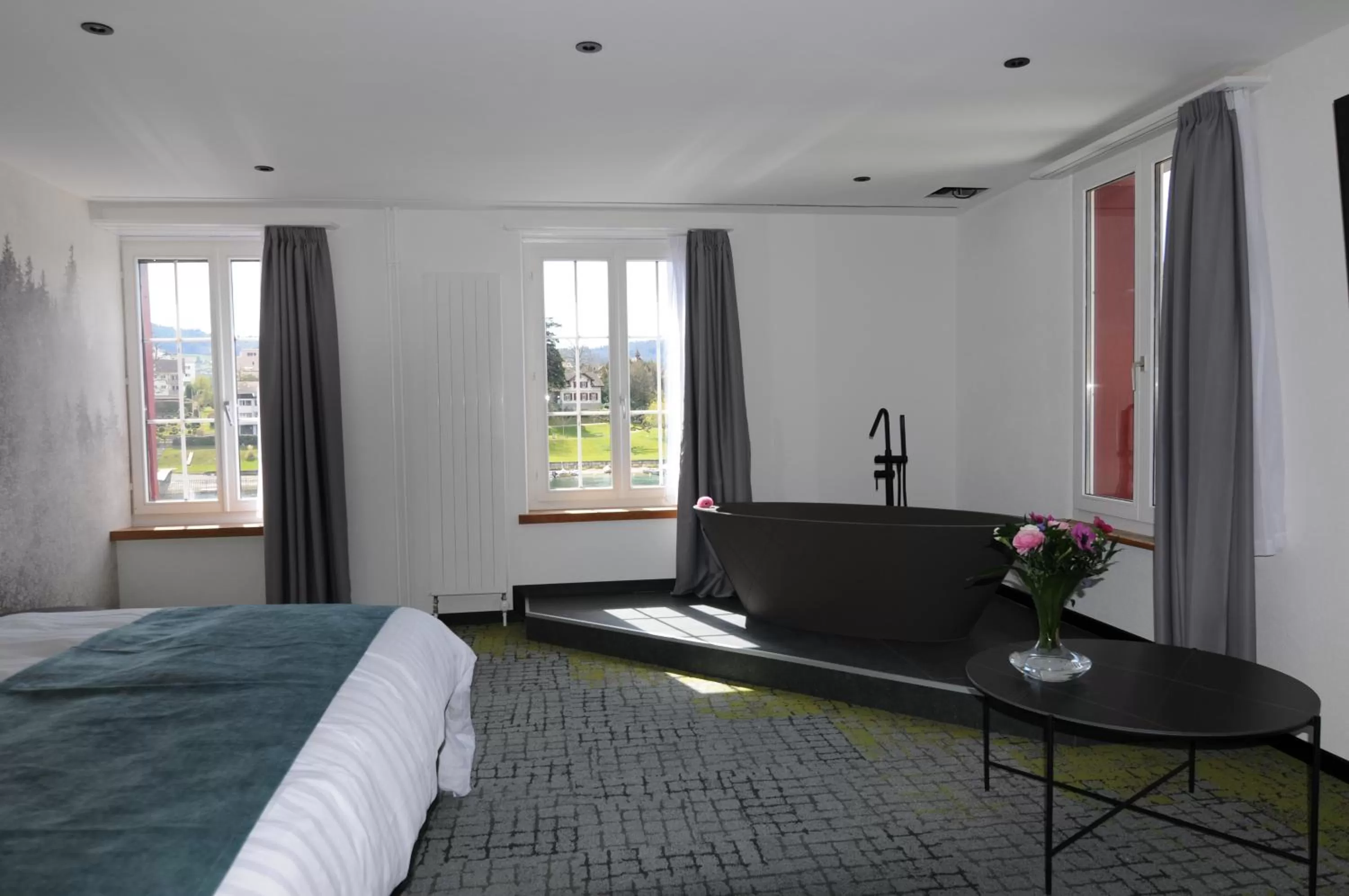 Bed in Hotel Rheingerbe