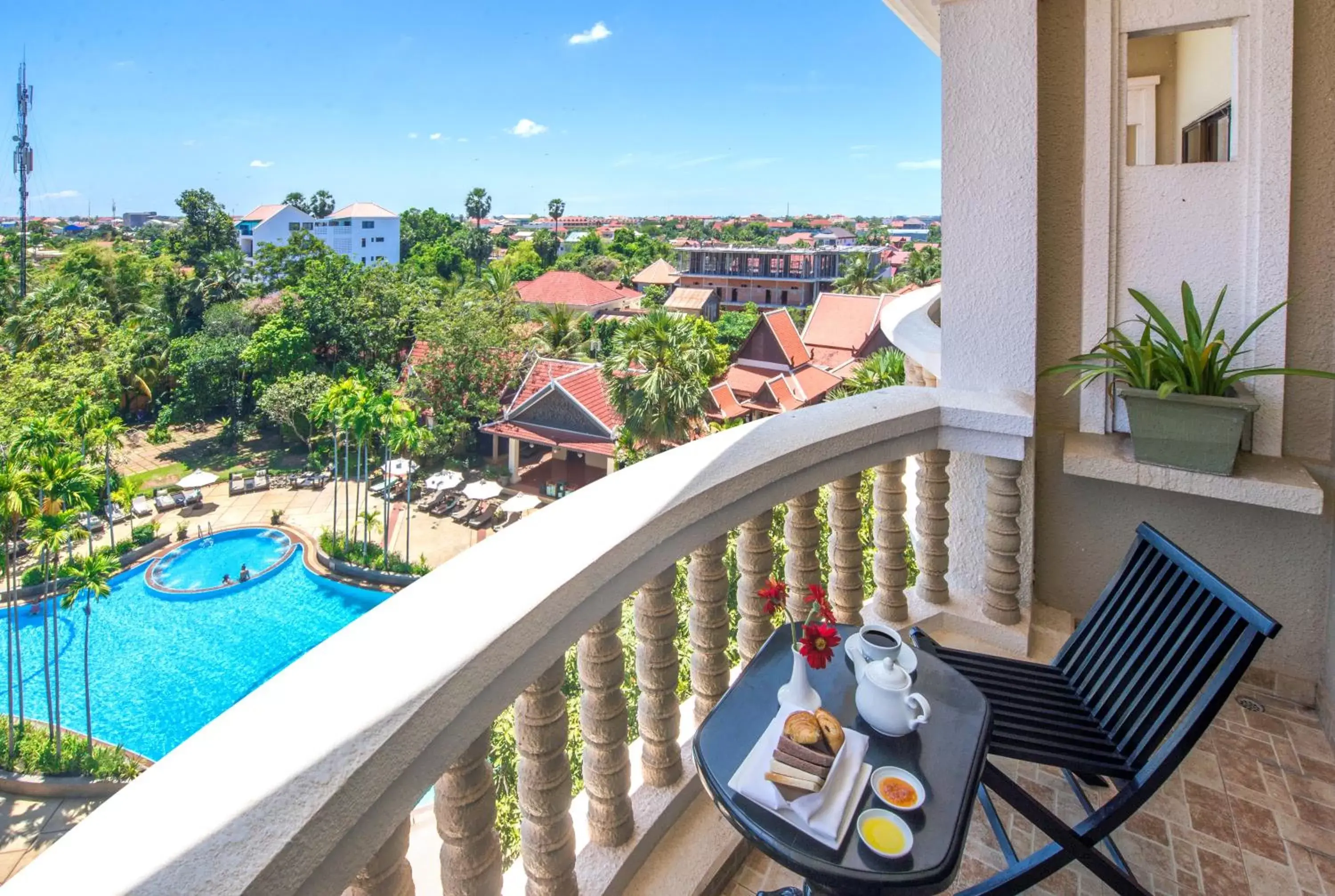 Balcony/Terrace, Pool View in Borei Angkor Resort & Spa