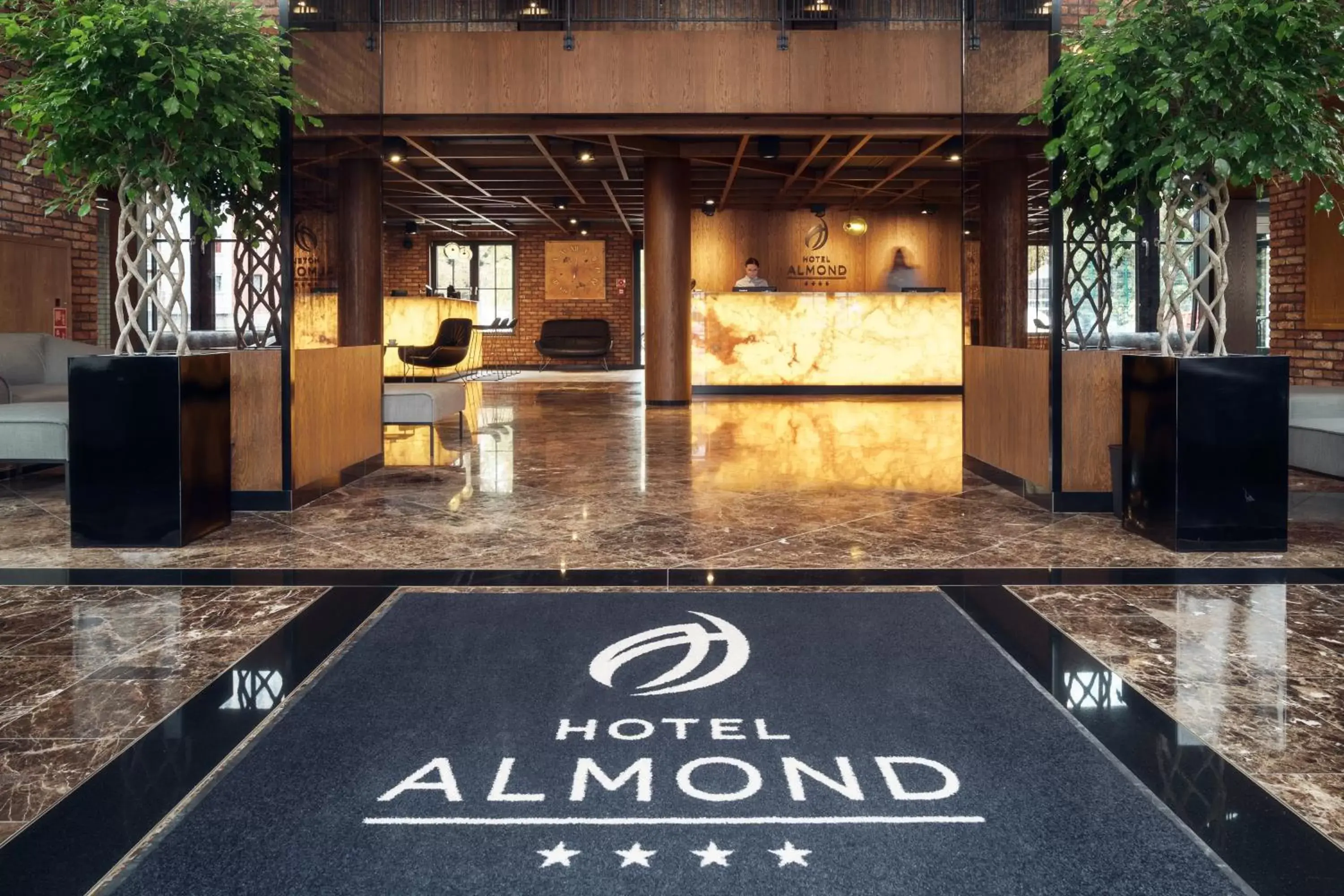 Lobby or reception, Property Logo/Sign in Hotel Almond Business & SPA