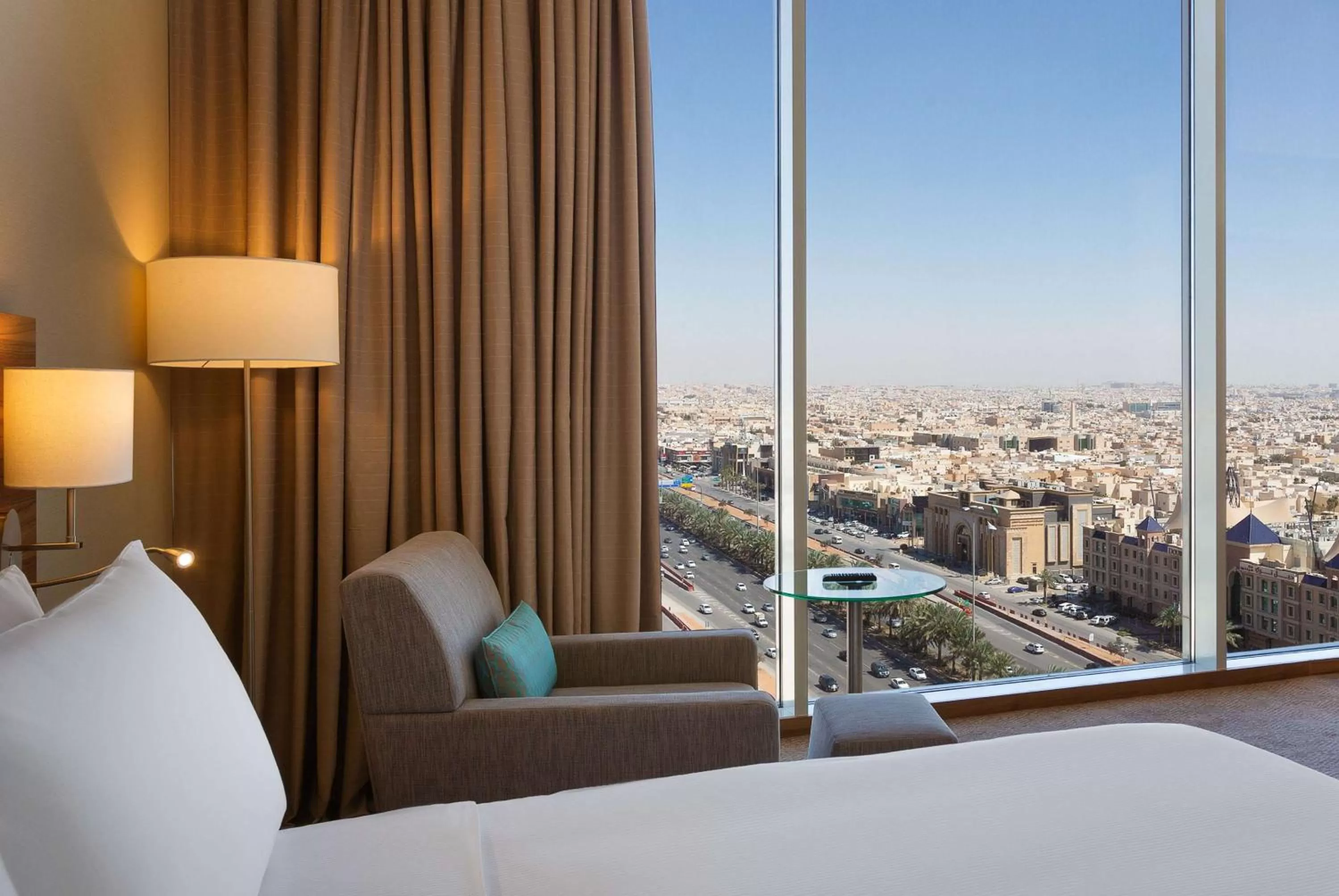 View (from property/room), Bed in Hilton Garden Inn Riyadh Financial District