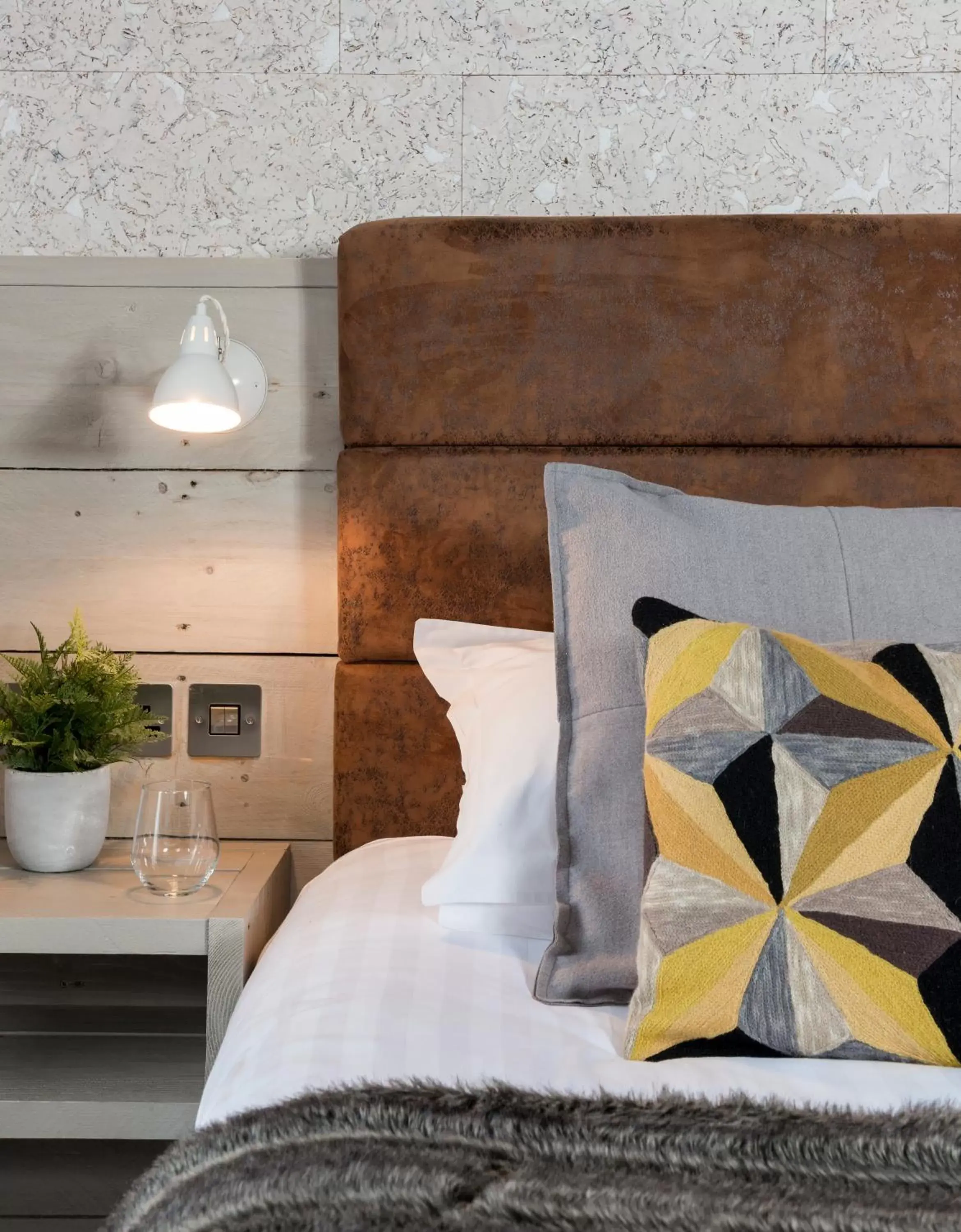 Decorative detail, Bed in Jorvik House Decorative detail, Bed in Jorvik House