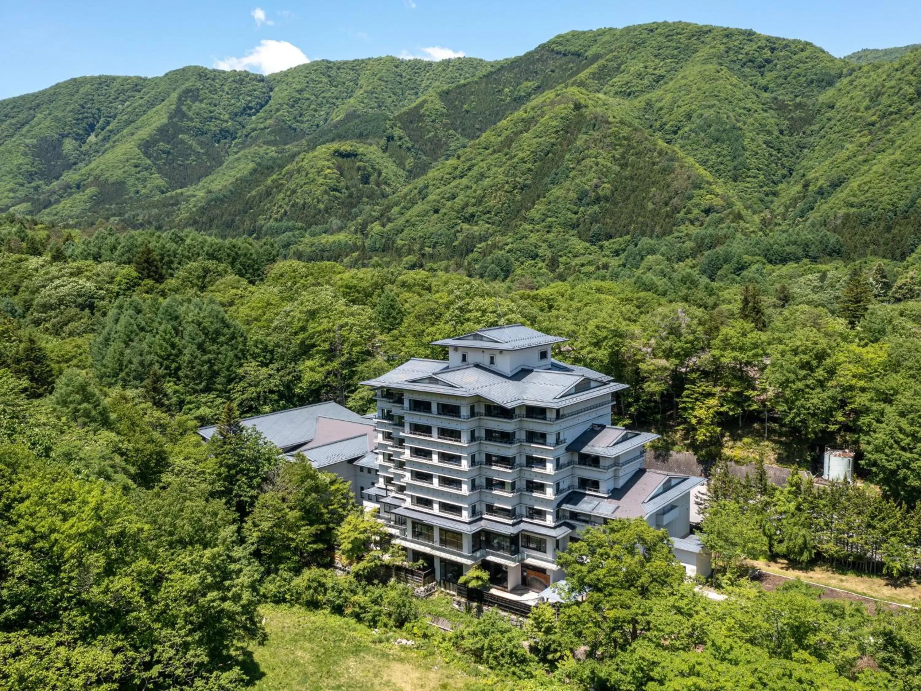 Property building, Bird's-eye View in Kamenoi Hotel Nikko Yunishigawa