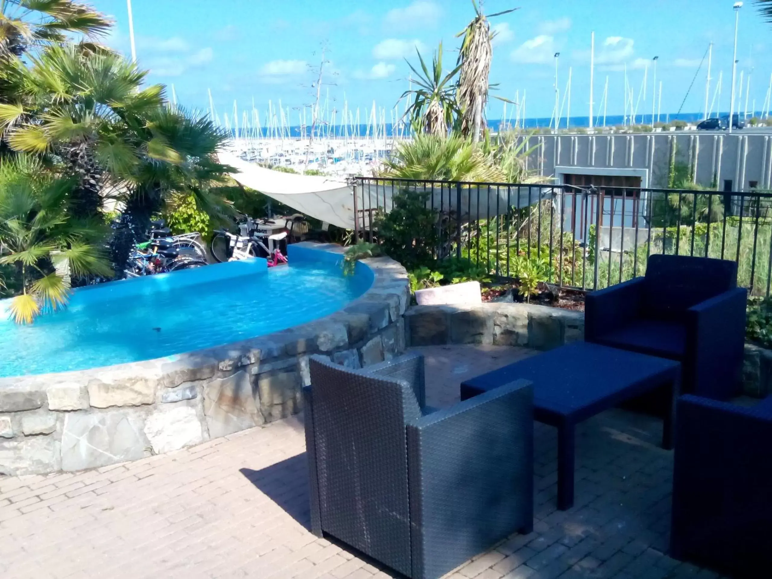 Patio, Swimming Pool in Albergo Ristorante Lucciola