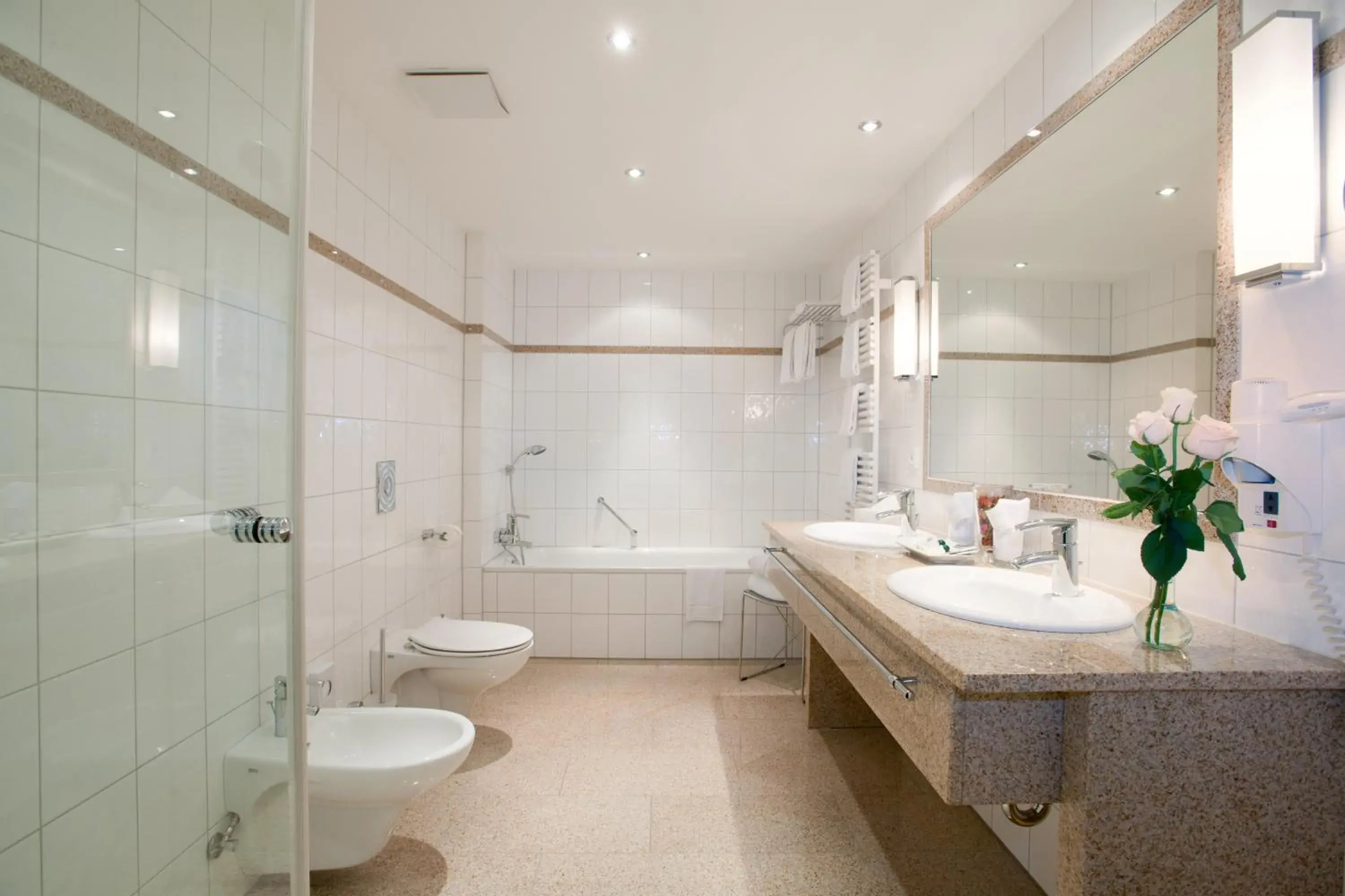 Shower, Bathroom in Landhotel Krummenweg