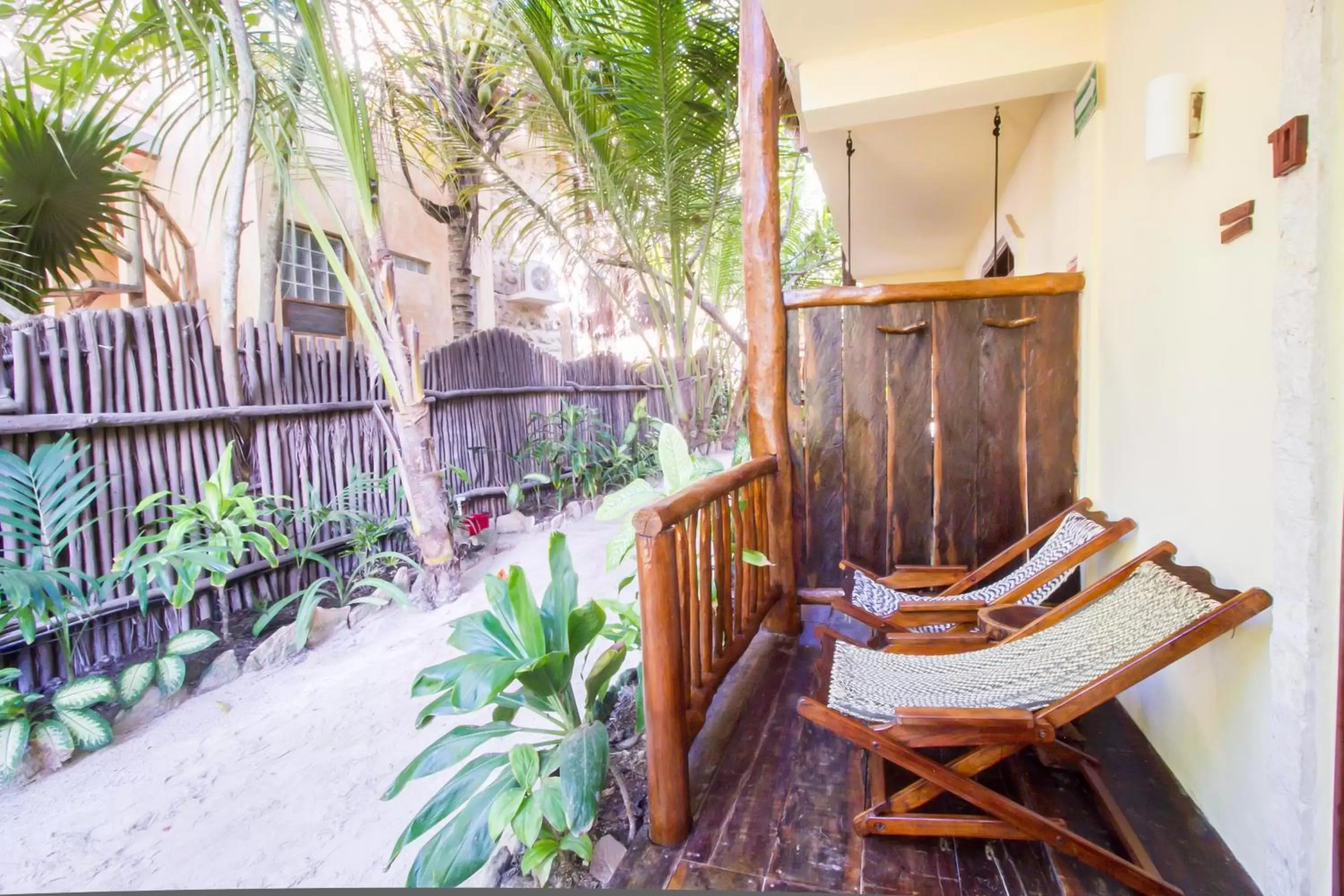 Balcony/Terrace in Playa Canek Beachfront Eco Hotel