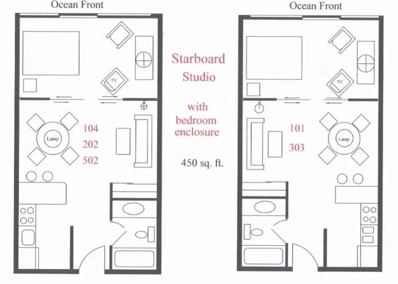 Floor plan in Sea Club IV Resort