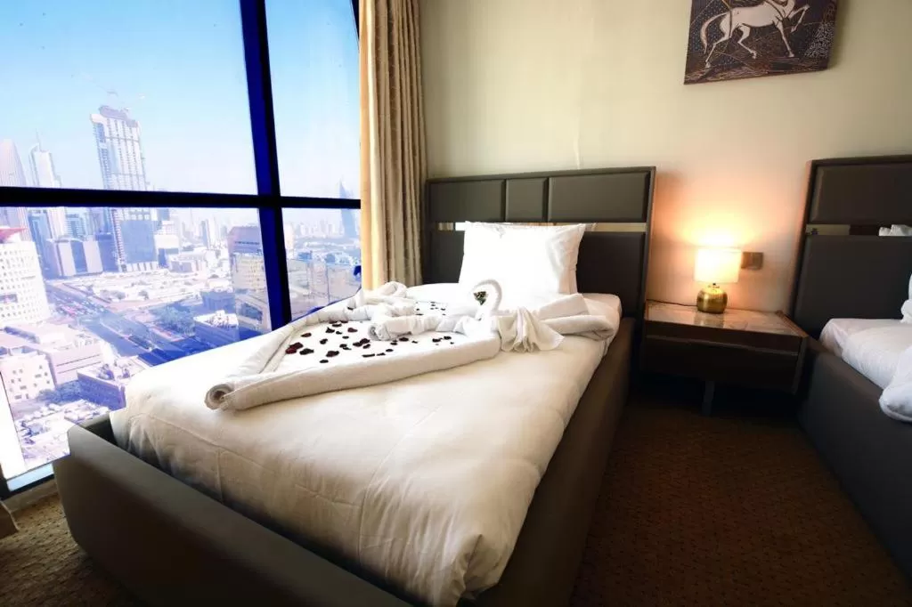 Bed in Panorama Hotel Kuwait