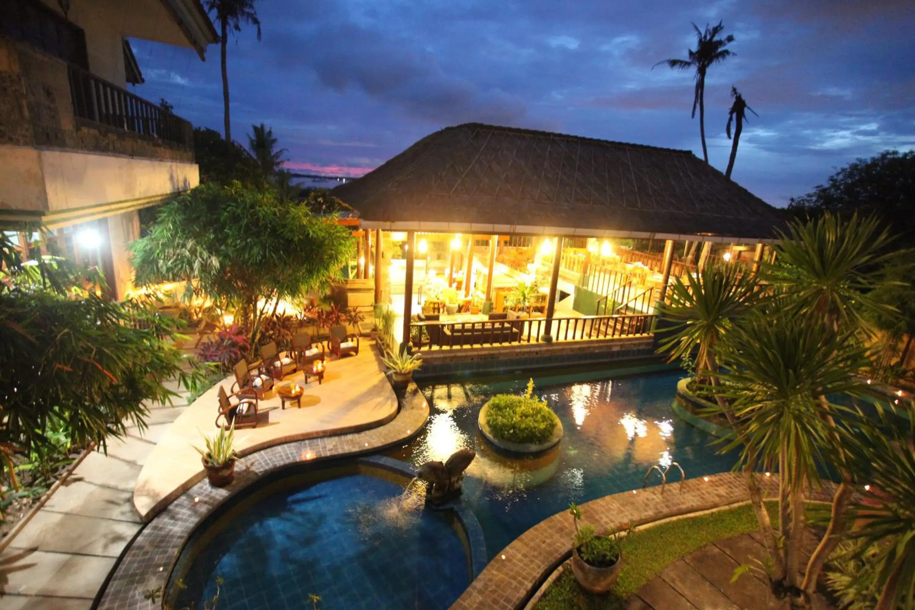 Bird's eye view, Swimming Pool in Sanur Seaview Hotel