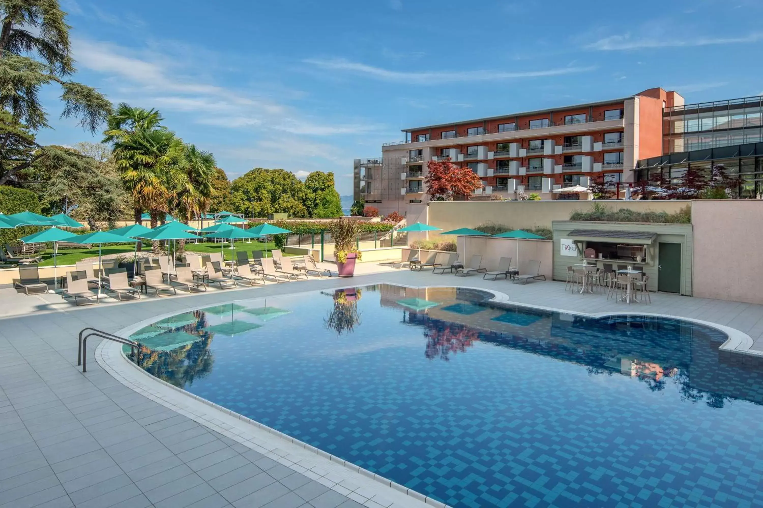 Pool view, Swimming Pool in Hilton Evian Les Bains