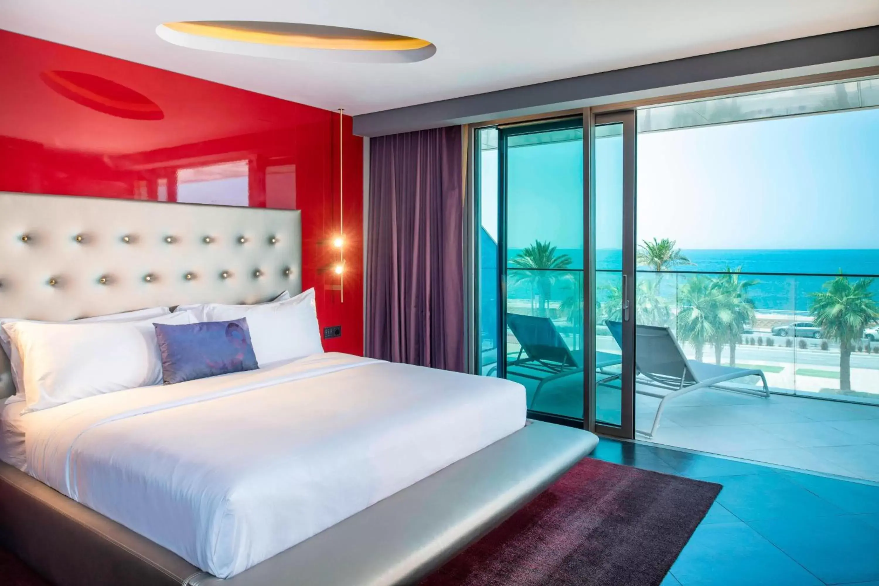 Bedroom, Bed in W Dubai - The Palm