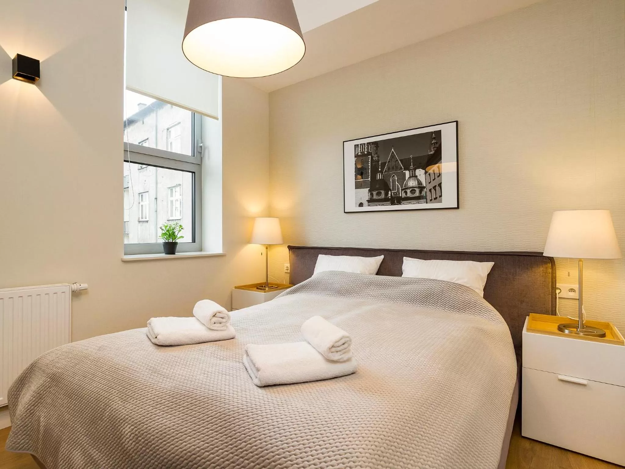 Bed in Riverside Aparthotel Cracow