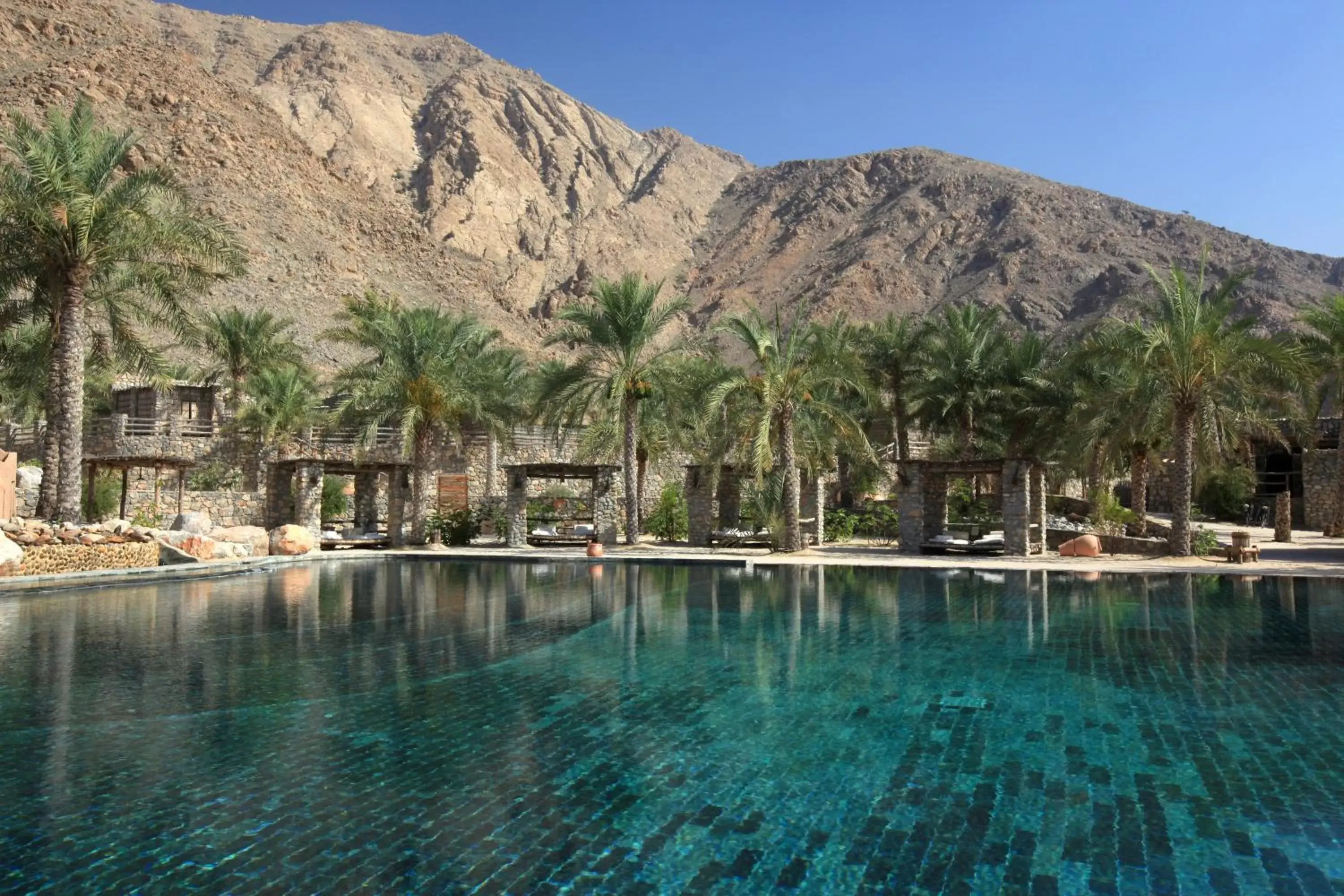 Swimming pool in Six Senses Zighy Bay