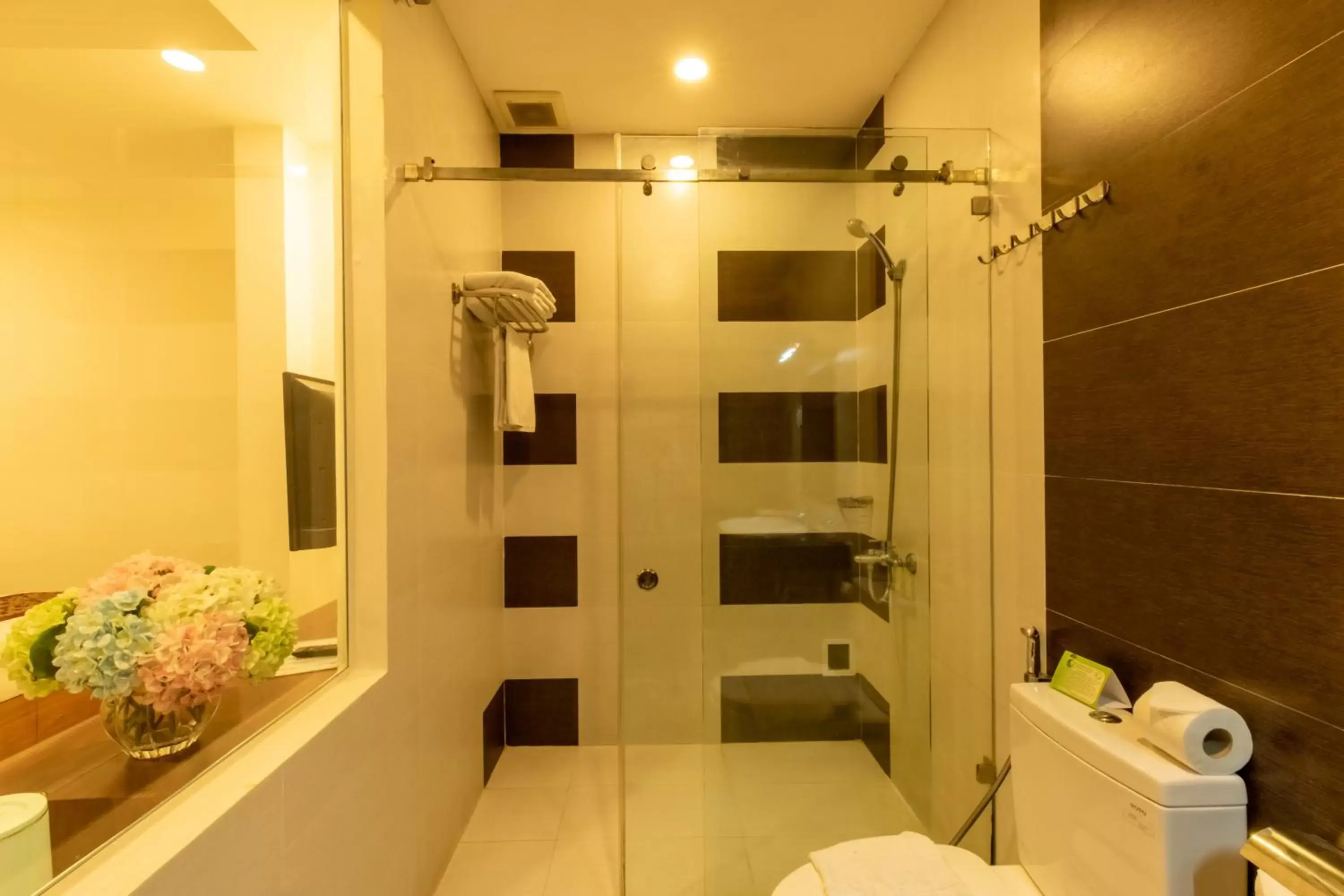 Shower, Bathroom in Airport Saigon Hotel - Gần ẩm thực đêm chợ Phạm Văn Hai