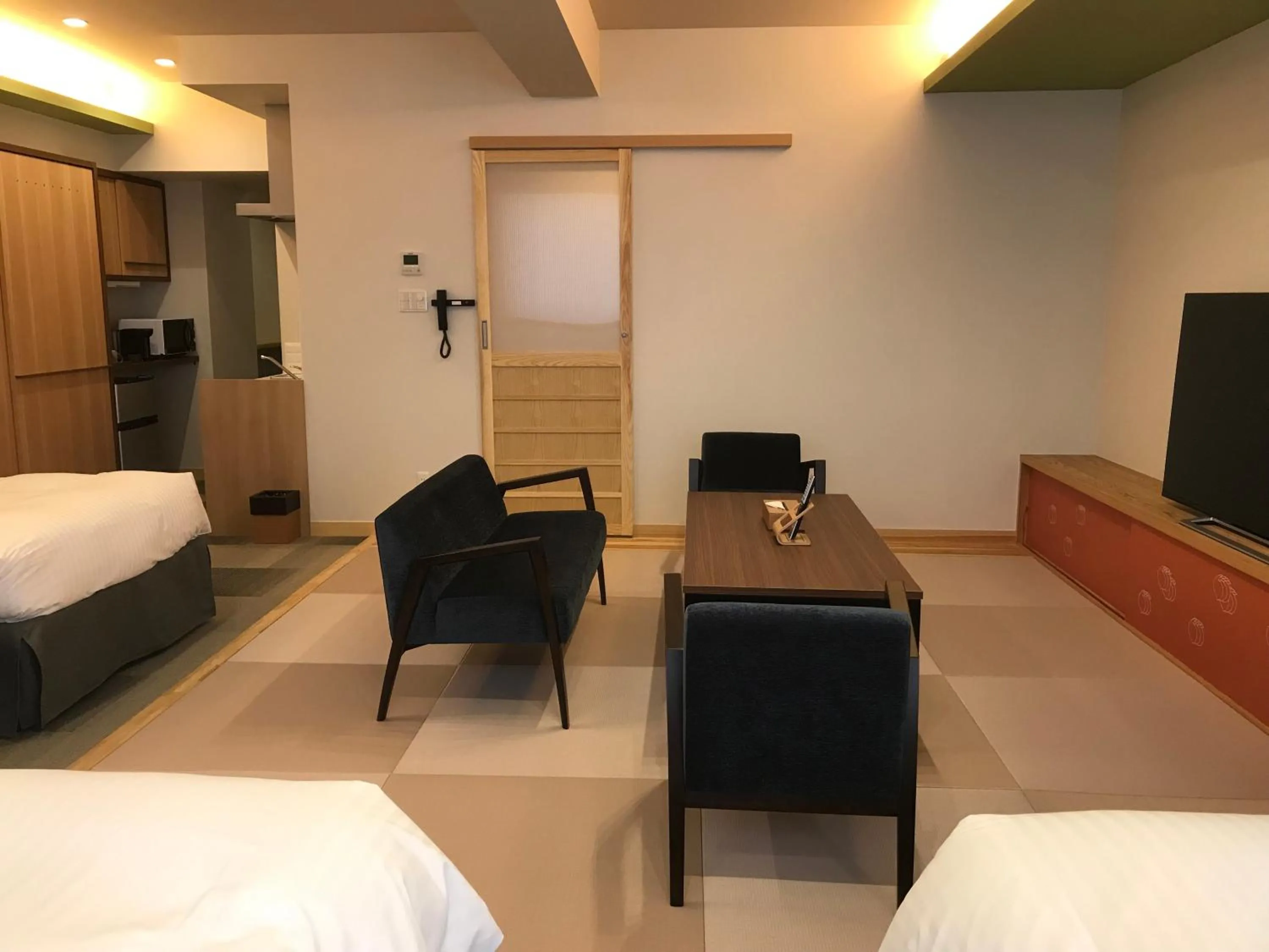 Decorative detail, Bed in Hotel Yururito Osaka