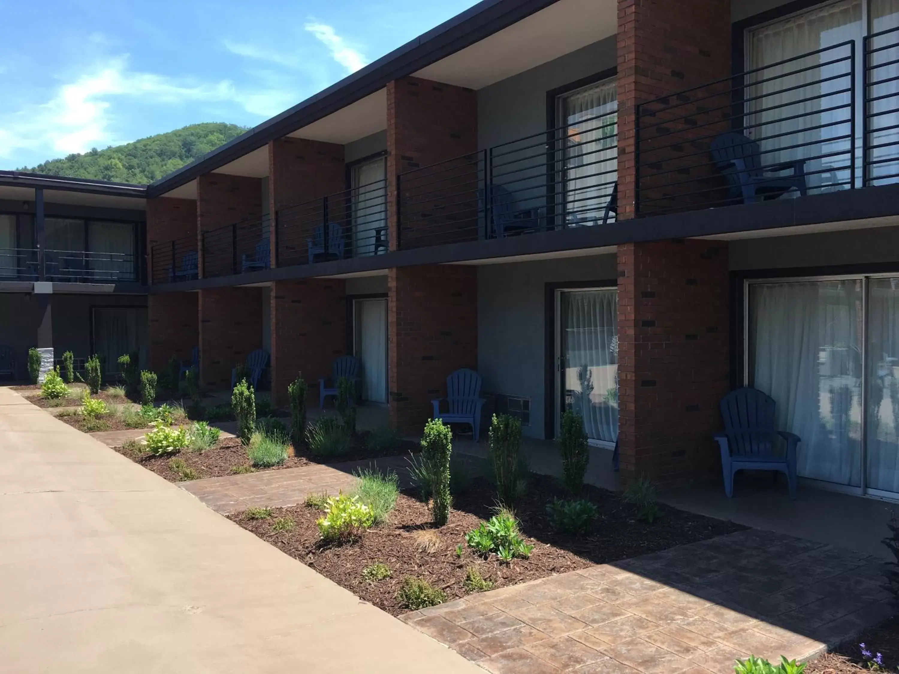 Patio, Property Building in The Beaucatcher, a Boutique Motel