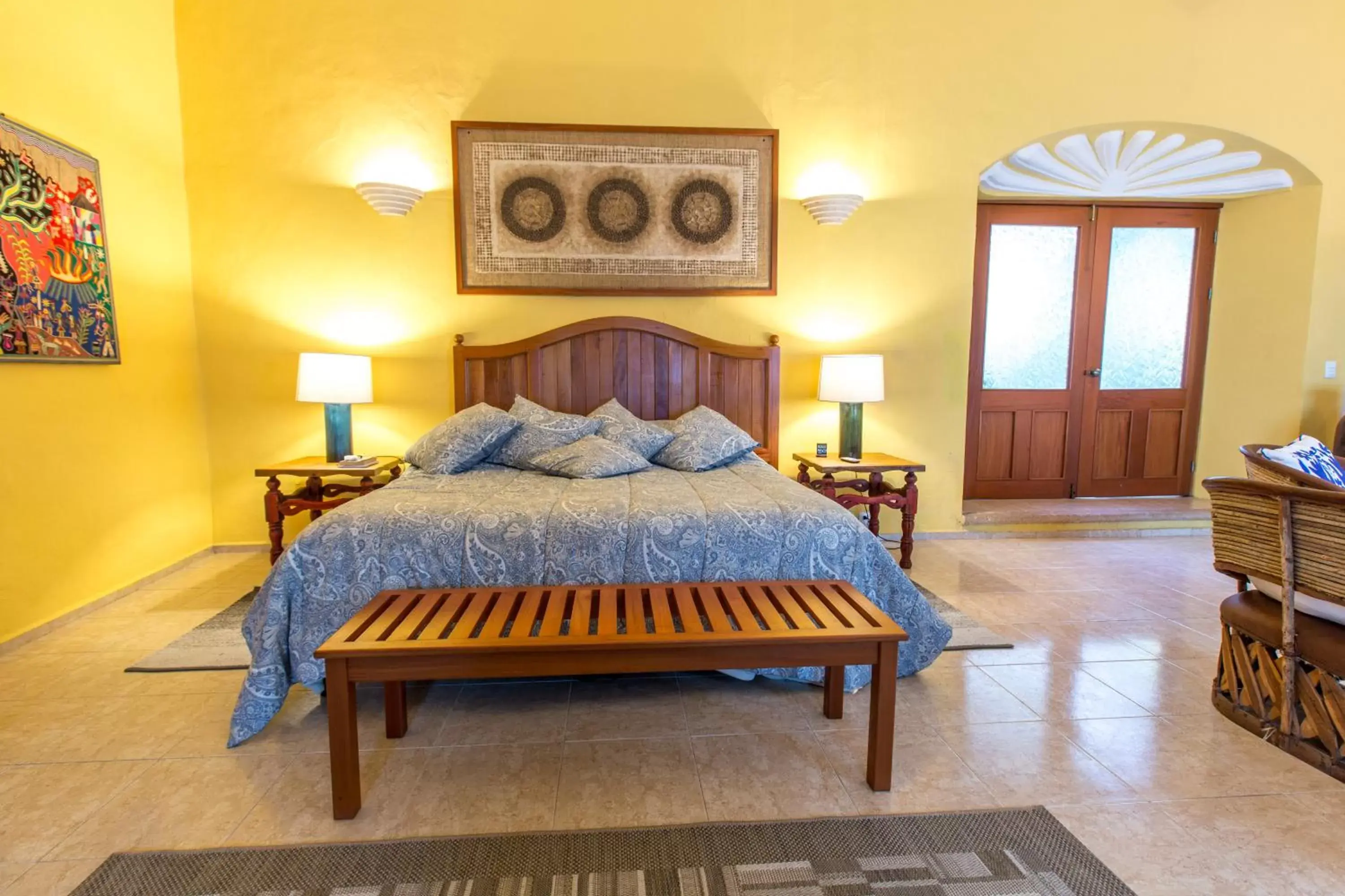 Bed in Casa Quetzal Hotel