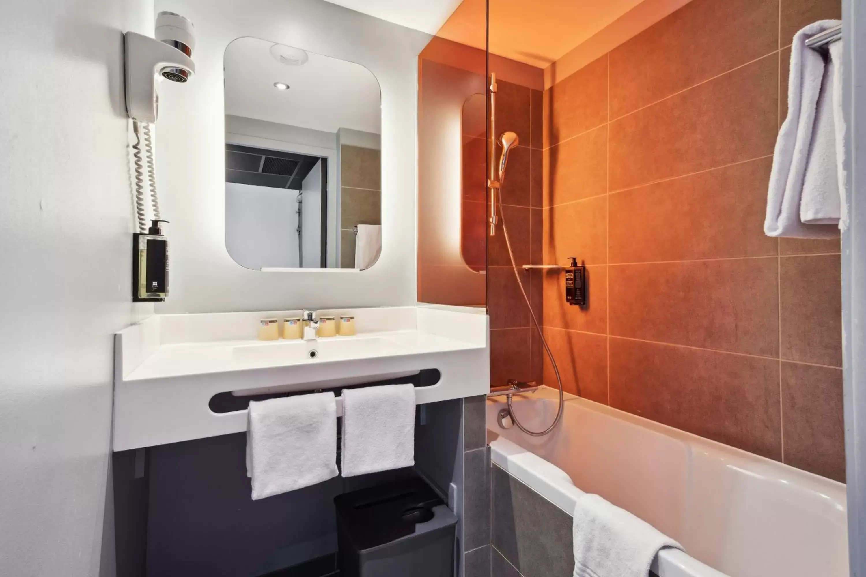 Bathroom in ibis Styles Paris Charles de Gaulle Airport