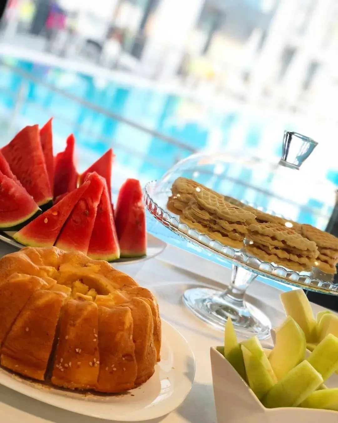 Buffet breakfast in Garni Hotel Hollywoodland Wellness & Aquapark