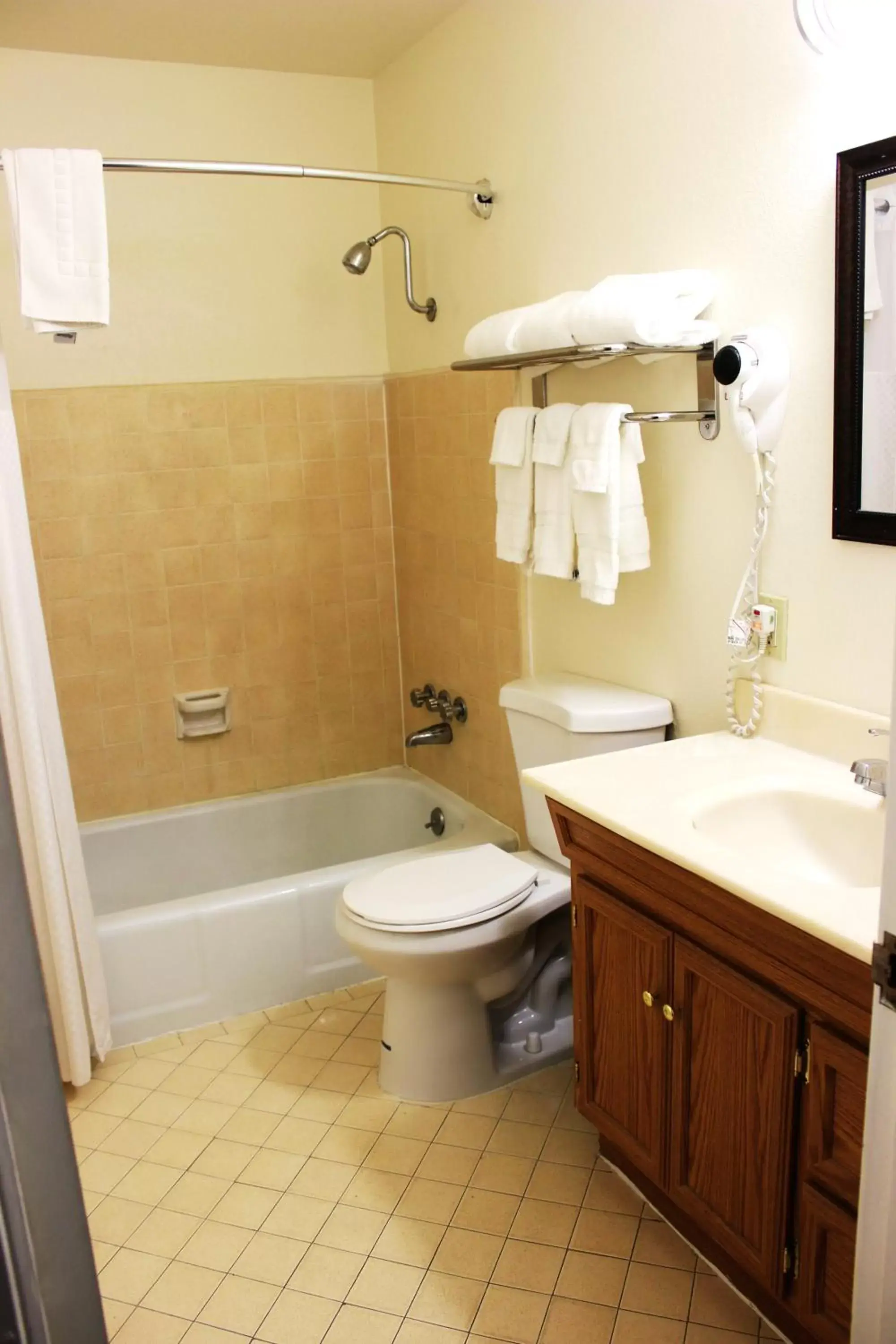 Bath, Bathroom in Rodeway Inn Near University-Gateway to Yosemite