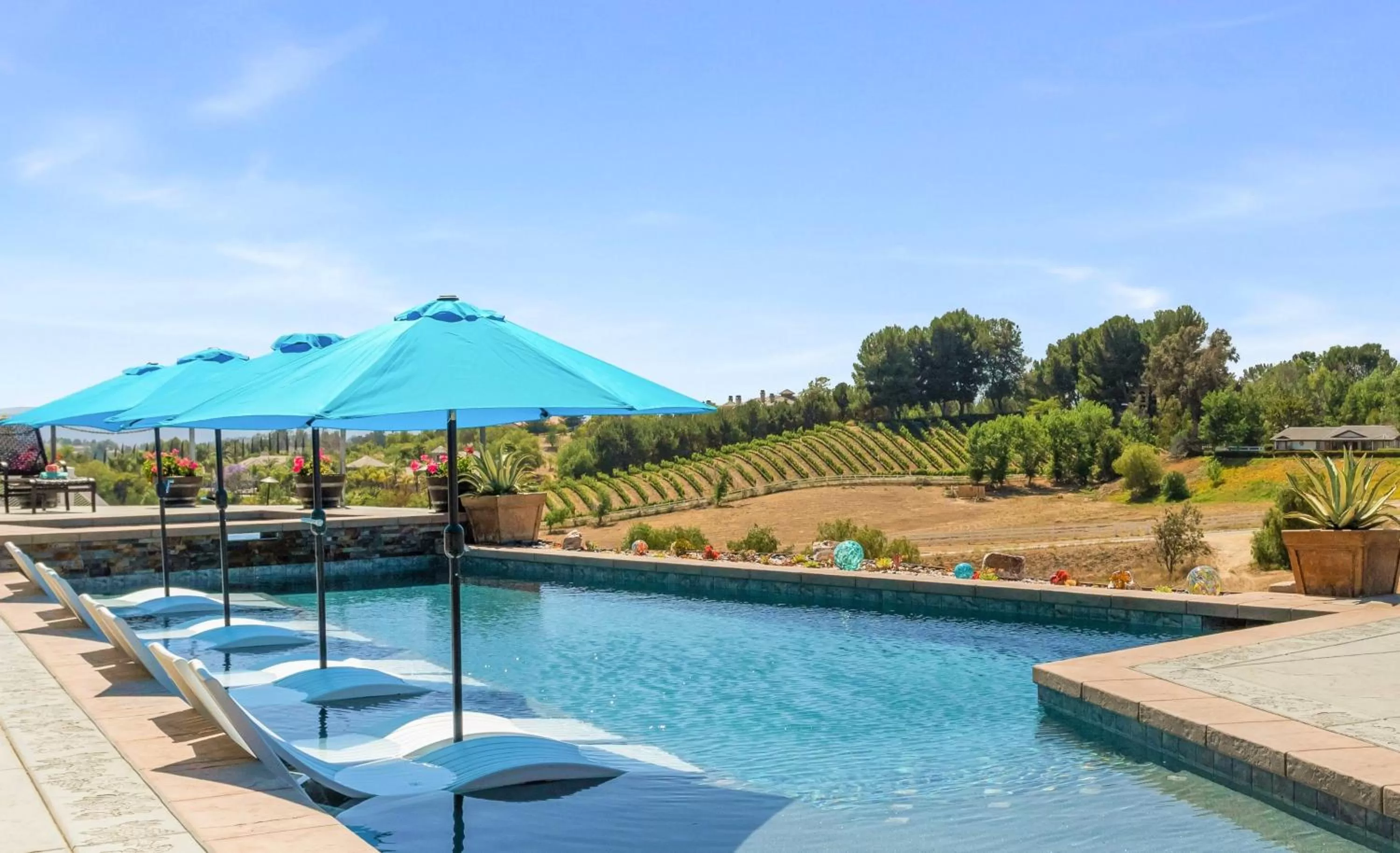 Pool view in Gaia Inn & Spa- Adult Only- Temecula Wine Country