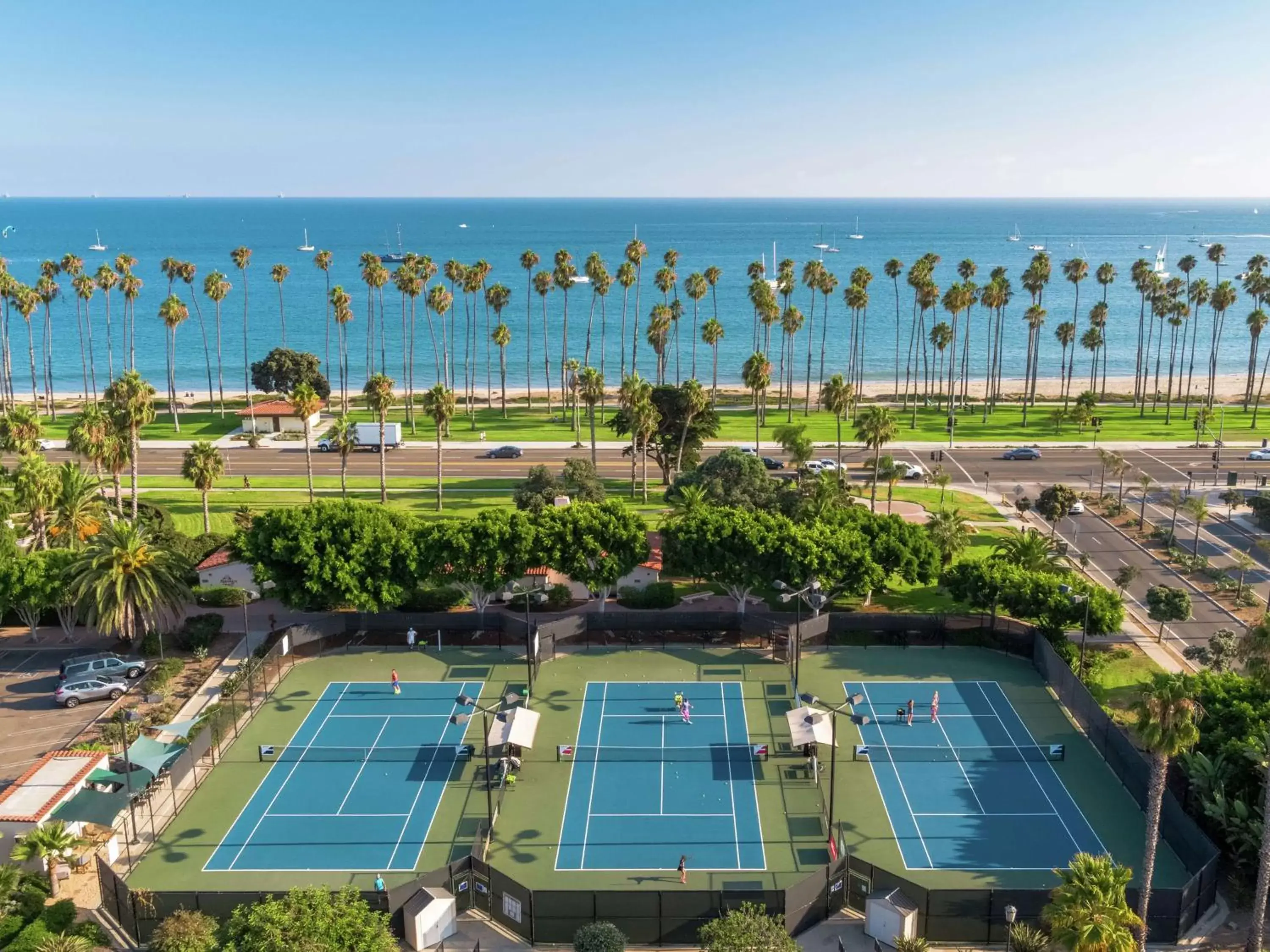 Sports, Pool View in Hilton Santa Barbara Beachfront Resort