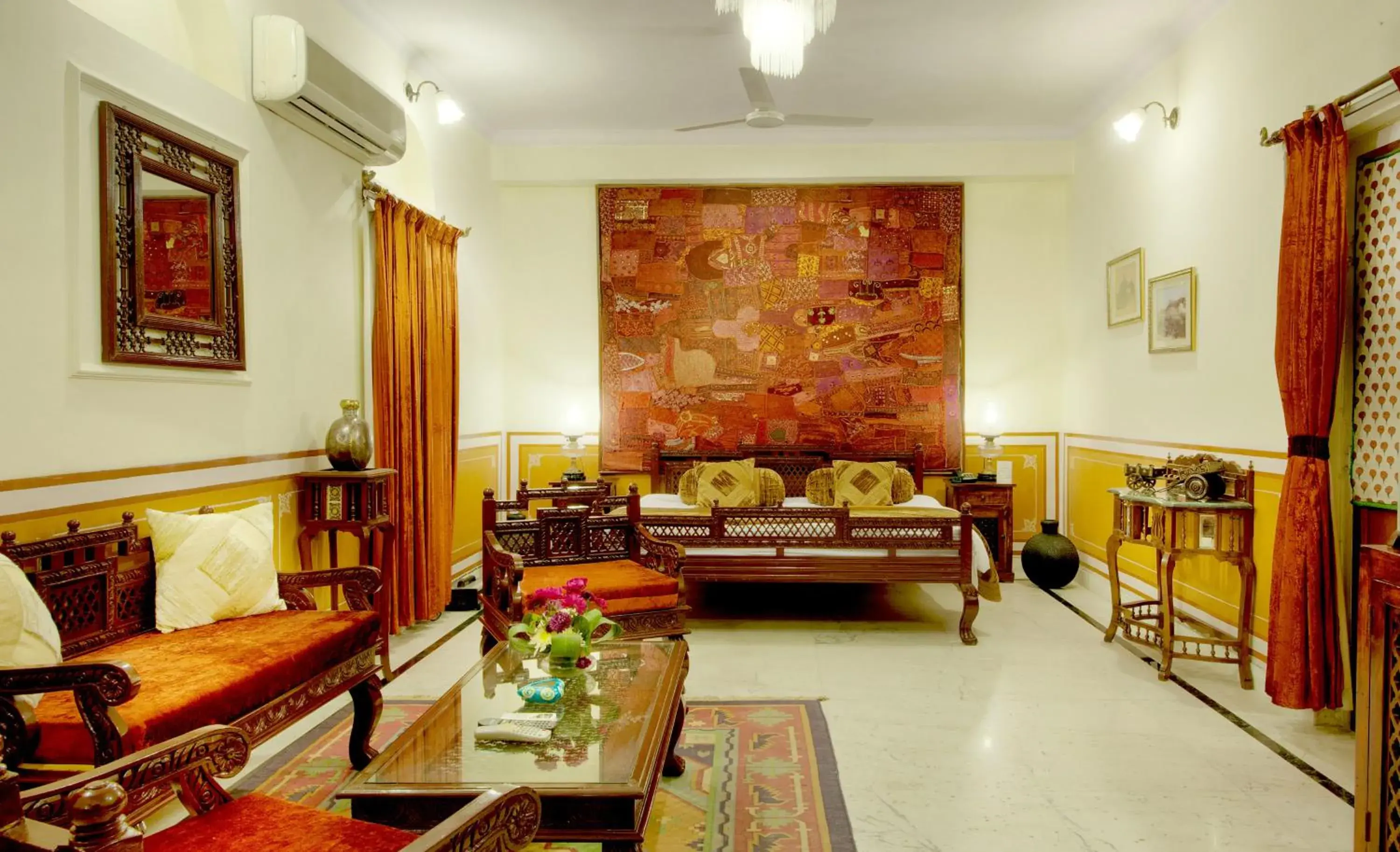 Bedroom, Seating Area in Hari Mahal Palace by Pachar Group