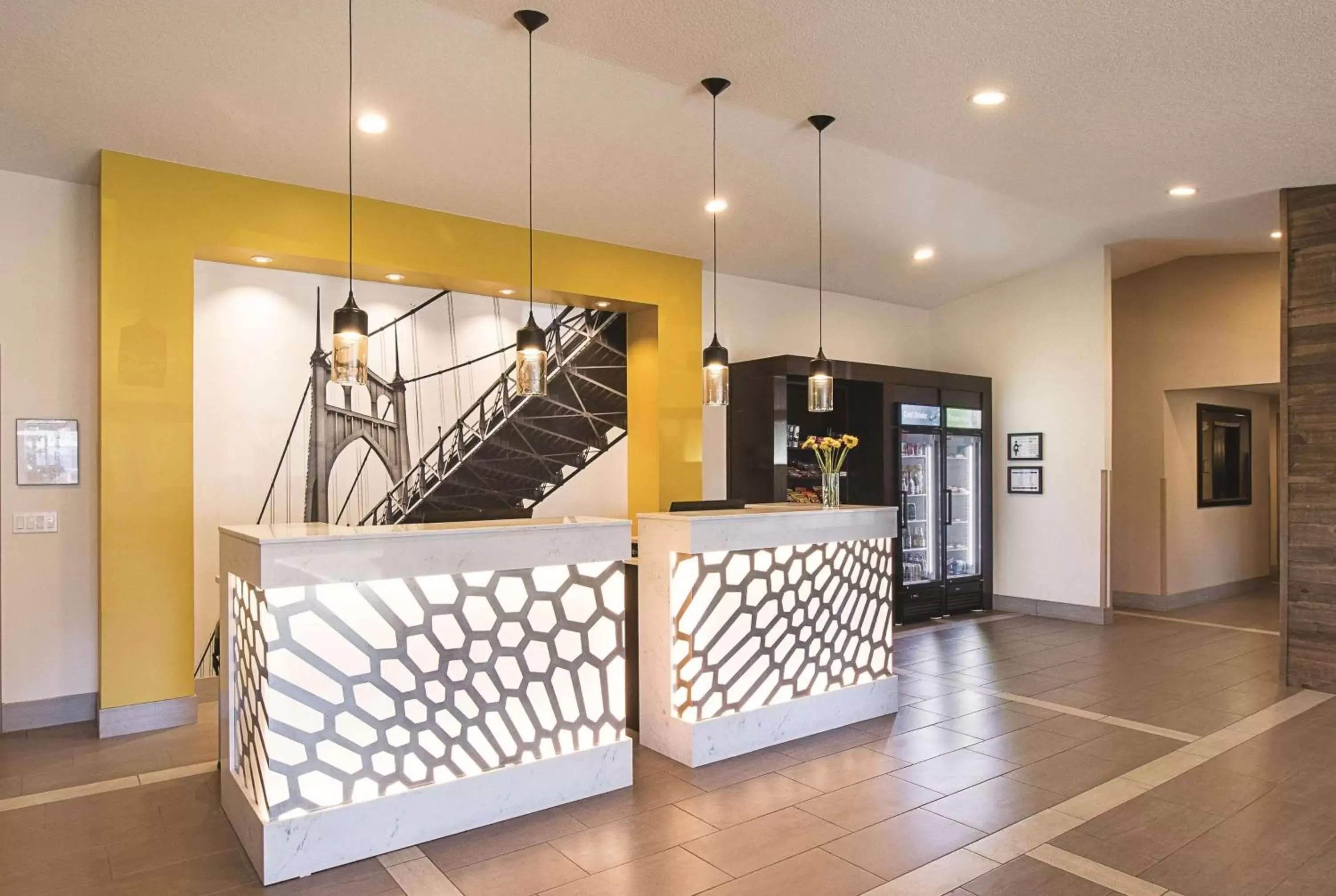 Lobby or reception in La Quinta by Wyndham Portland NW Lobby or reception in La Quinta by Wyndham Portland NW