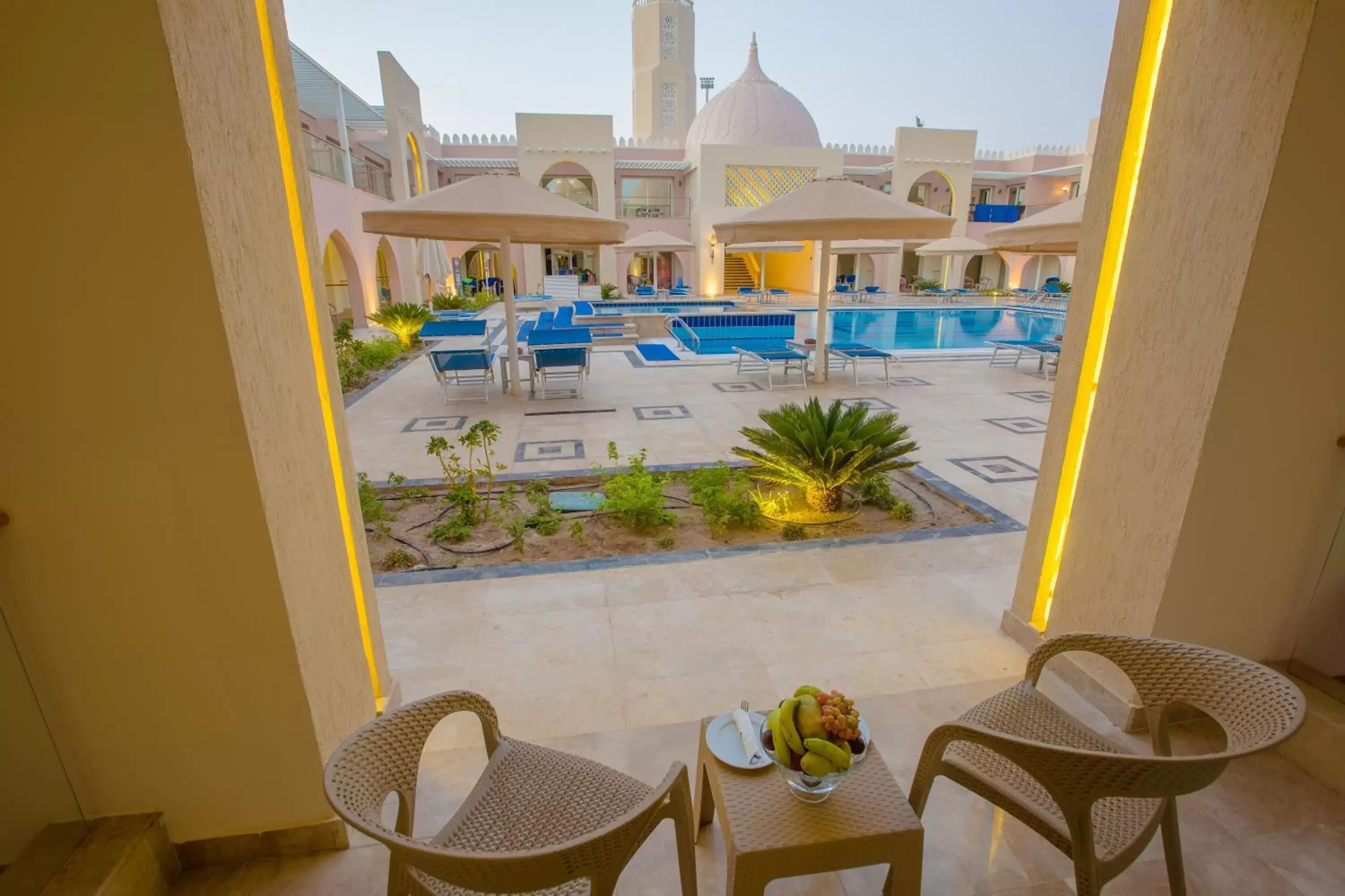 Seating area, Pool View in Pickalbatros Jungle Aqua Park - Neverland Hurghada