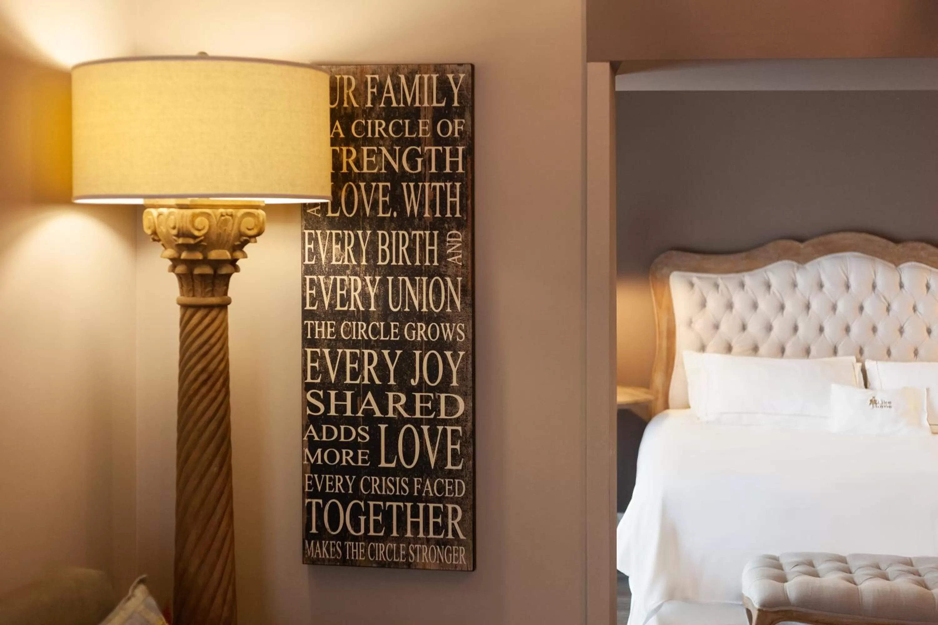 Decorative detail, Bed in Like Home Boutique Hotel