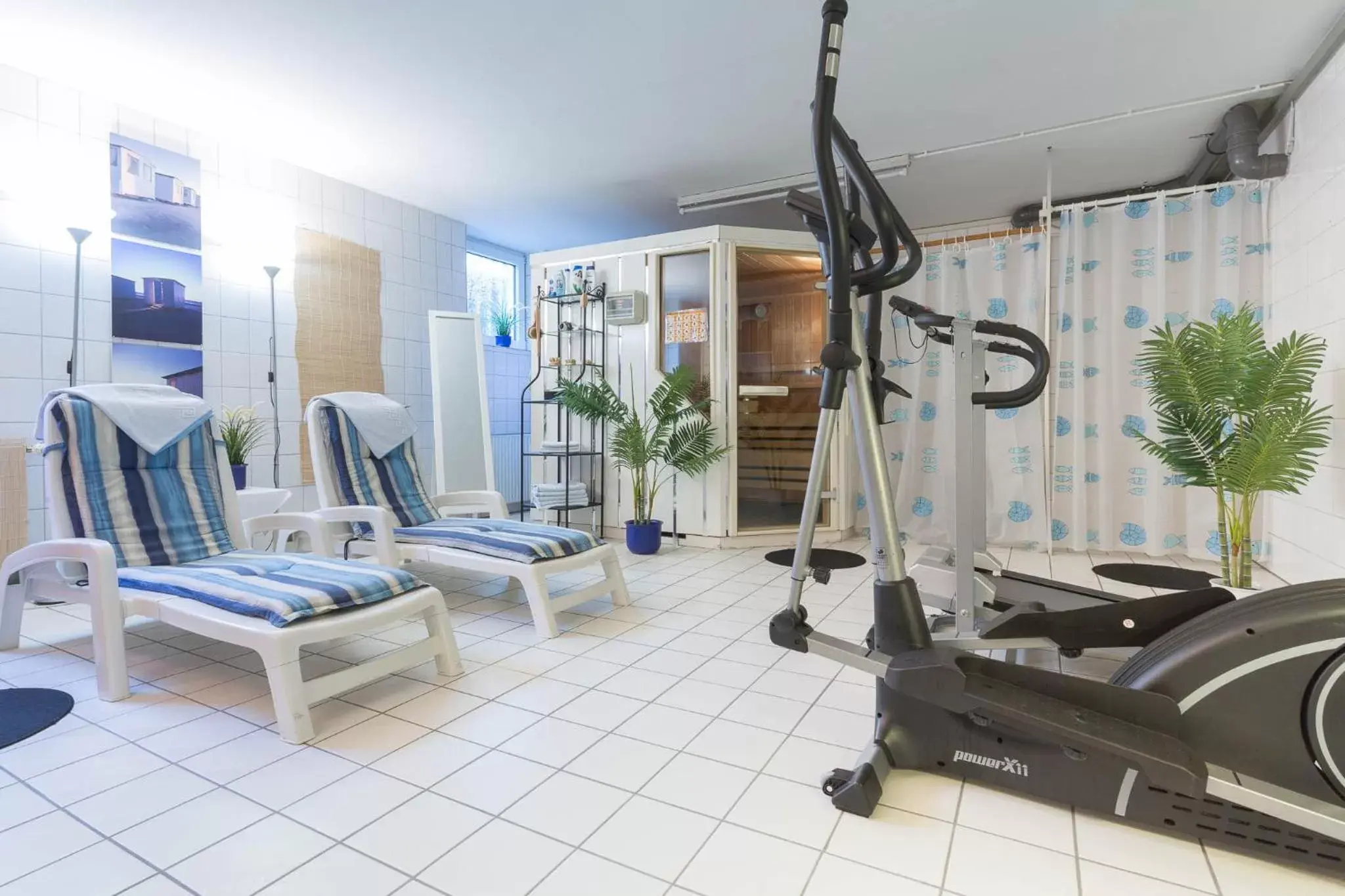 Sauna, Fitness Center/Facilities in Stadt-gut-Hotel Siegboot
