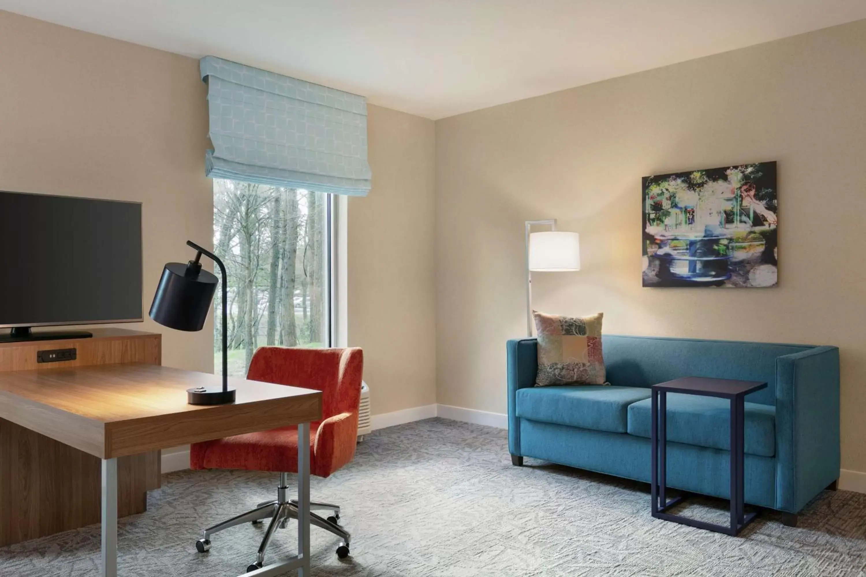 Bedroom, TV/Entertainment Center in Hampton Inn And Suites By Hilton Johns Creek