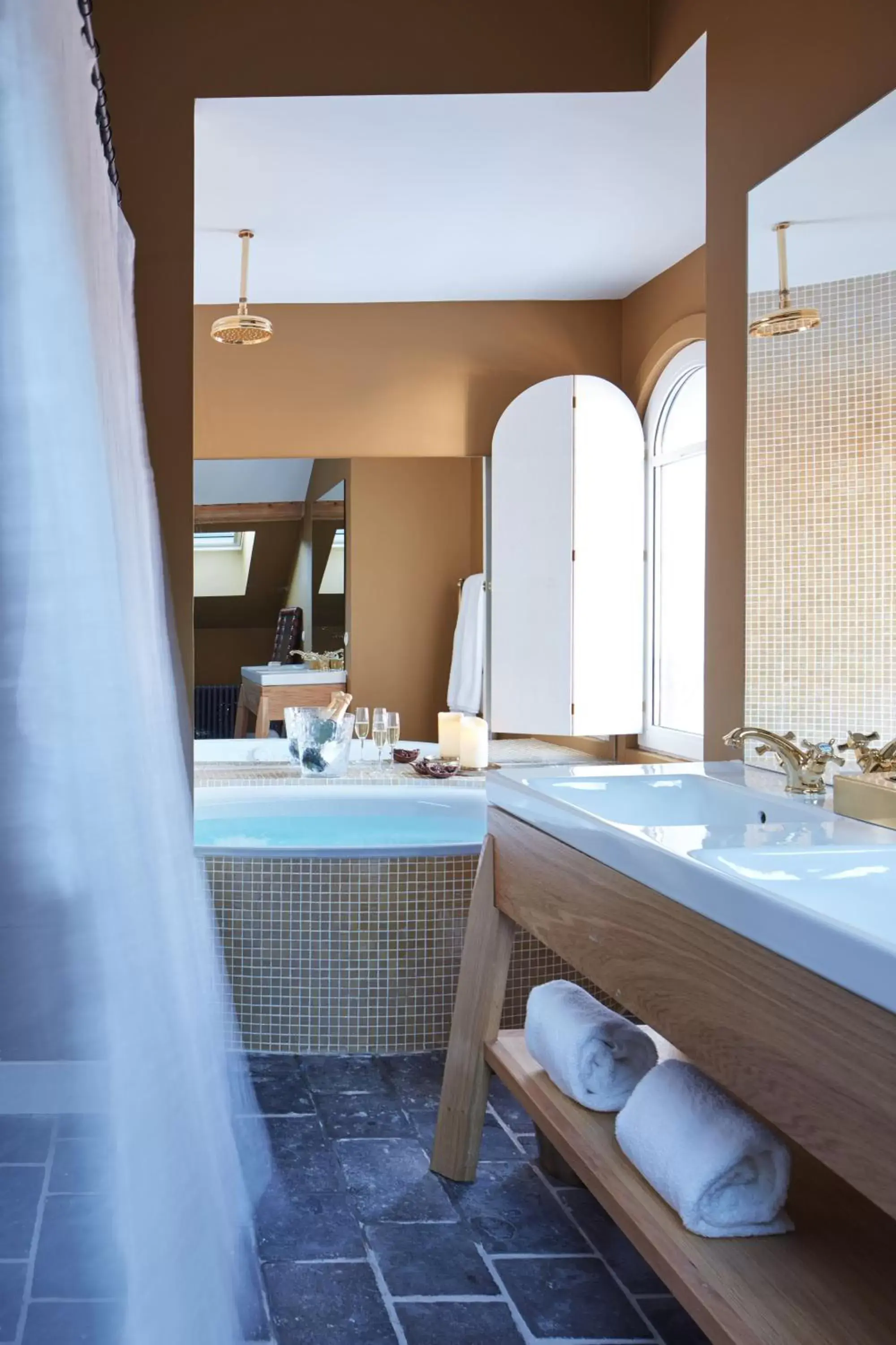 Bathroom, Swimming Pool in Grand Hotel Soleil d'Or